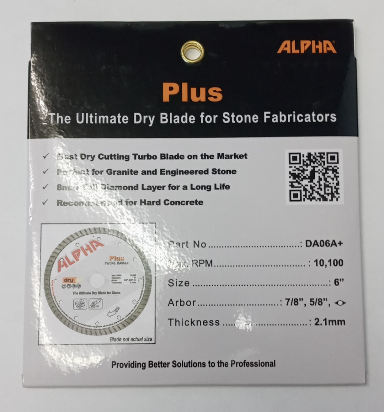 Alpha DA06A Plus 6" Dry Cutting Diamond Blade Japan