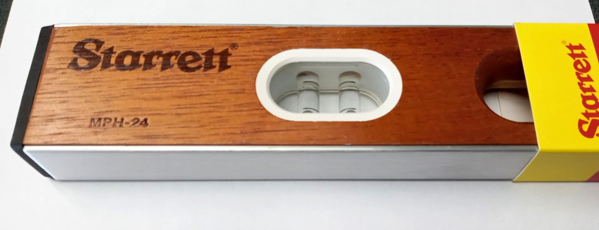 Starrett MPH-24 24" Hardwood Level with Clear Vials
