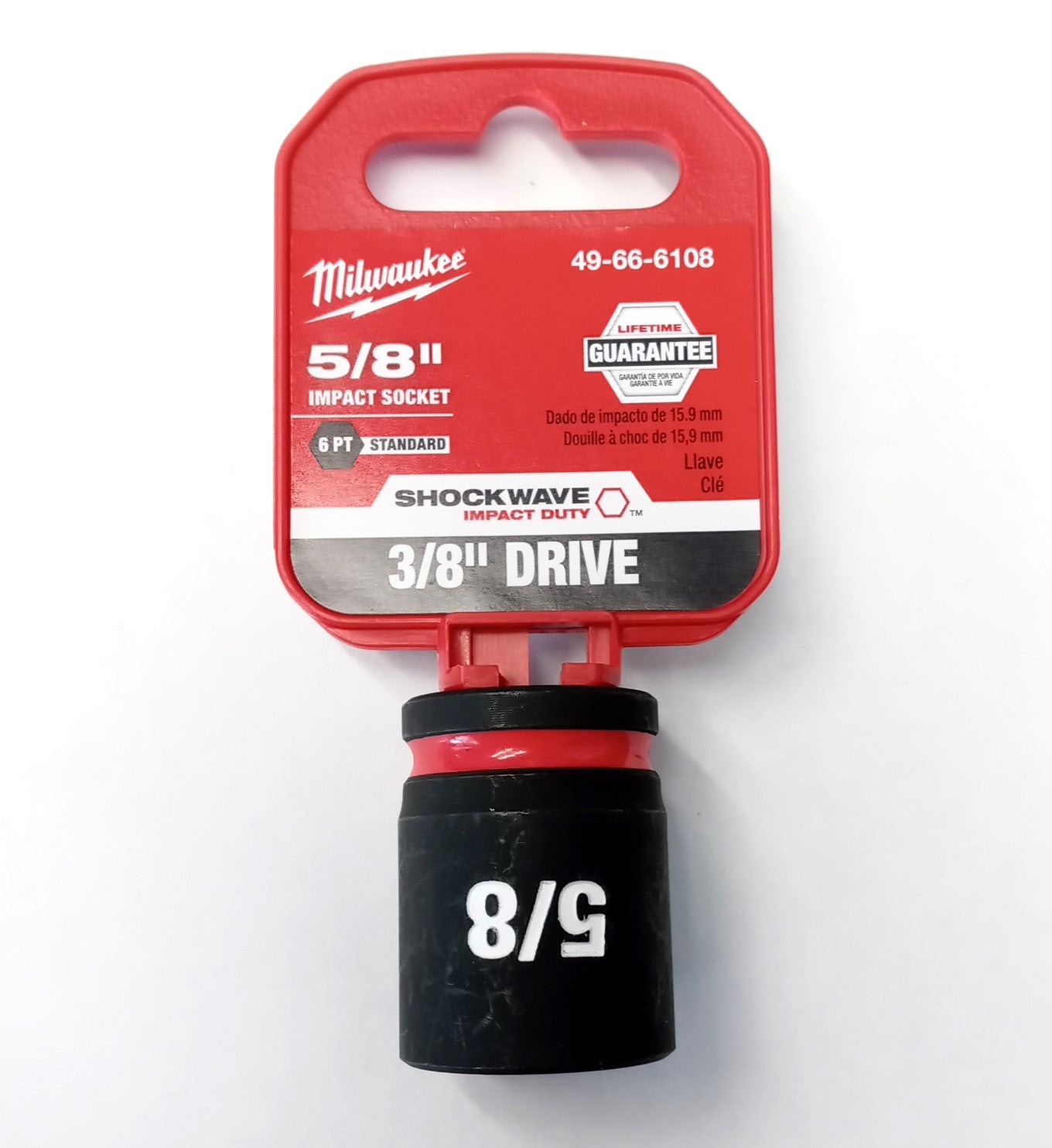 Milwaukee Tool 49-66-6108 3/8" Drive 5/8" Standard Impact Socket 6pt.