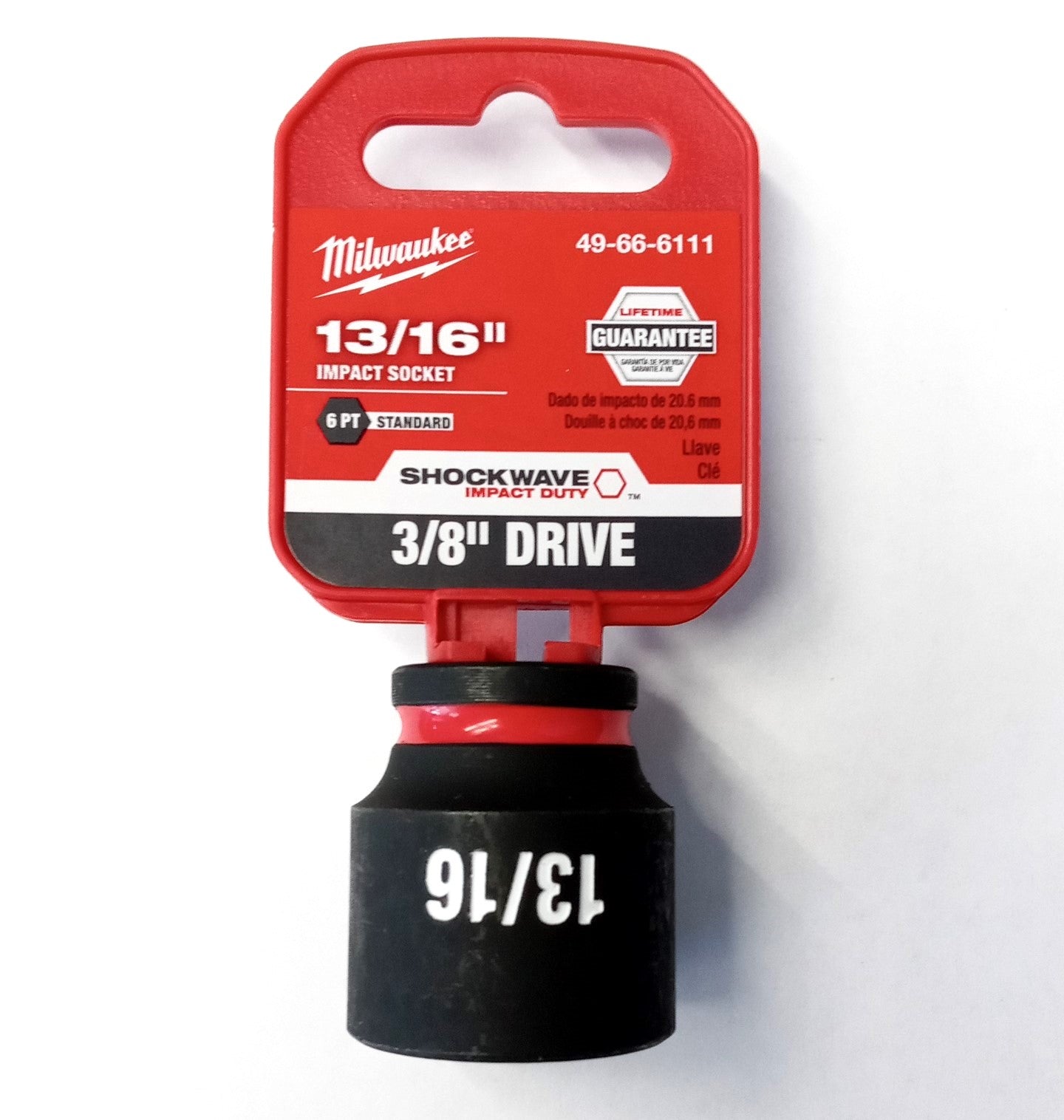 Milwaukee Tool 49-66-6111 3/8" Drive 13/16" Standard Impact Socket 6pt.