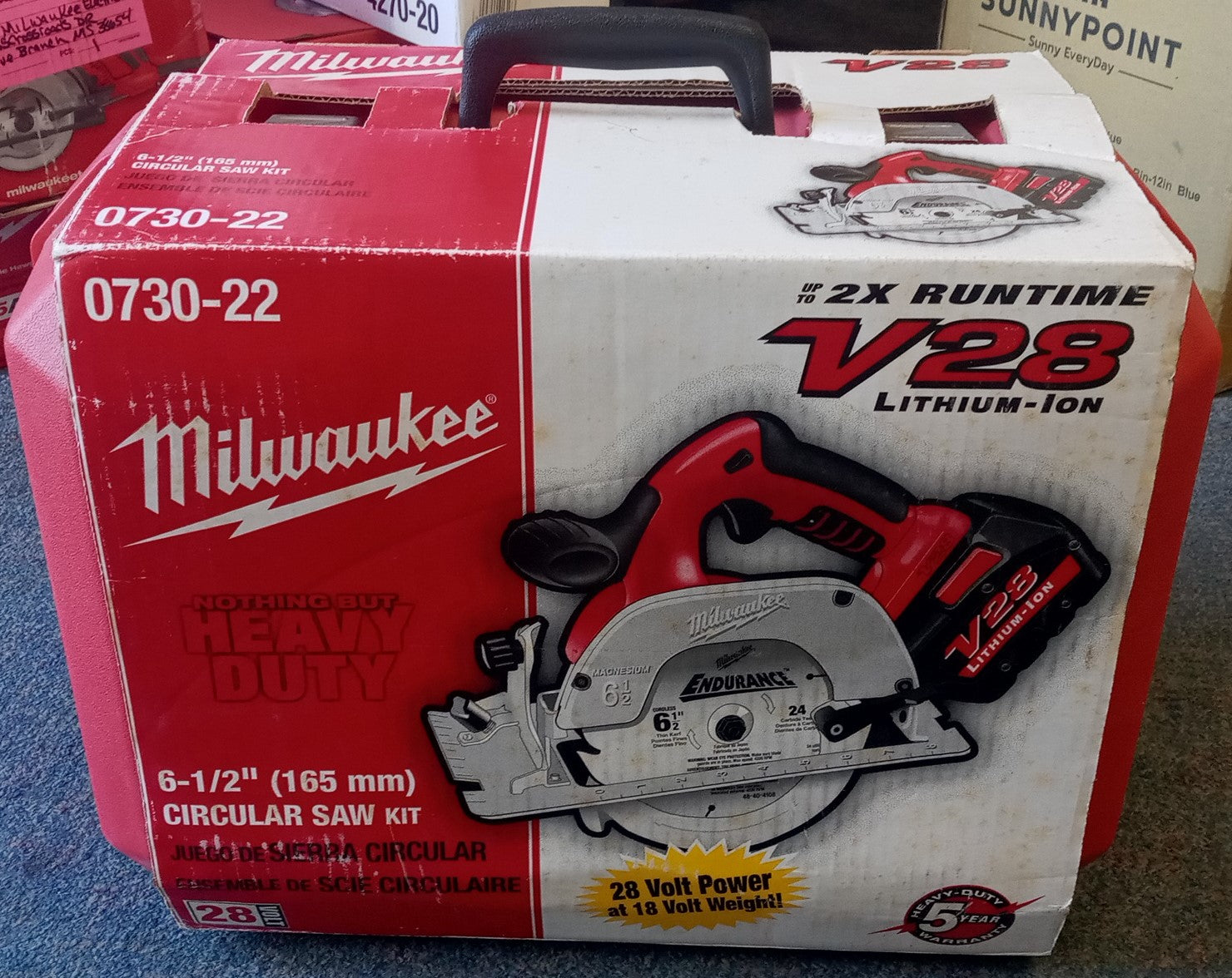 Milwaukee 0730-22 Cordless V28 6-1/2" Circular Saw (Old Stock 28V model) #107
