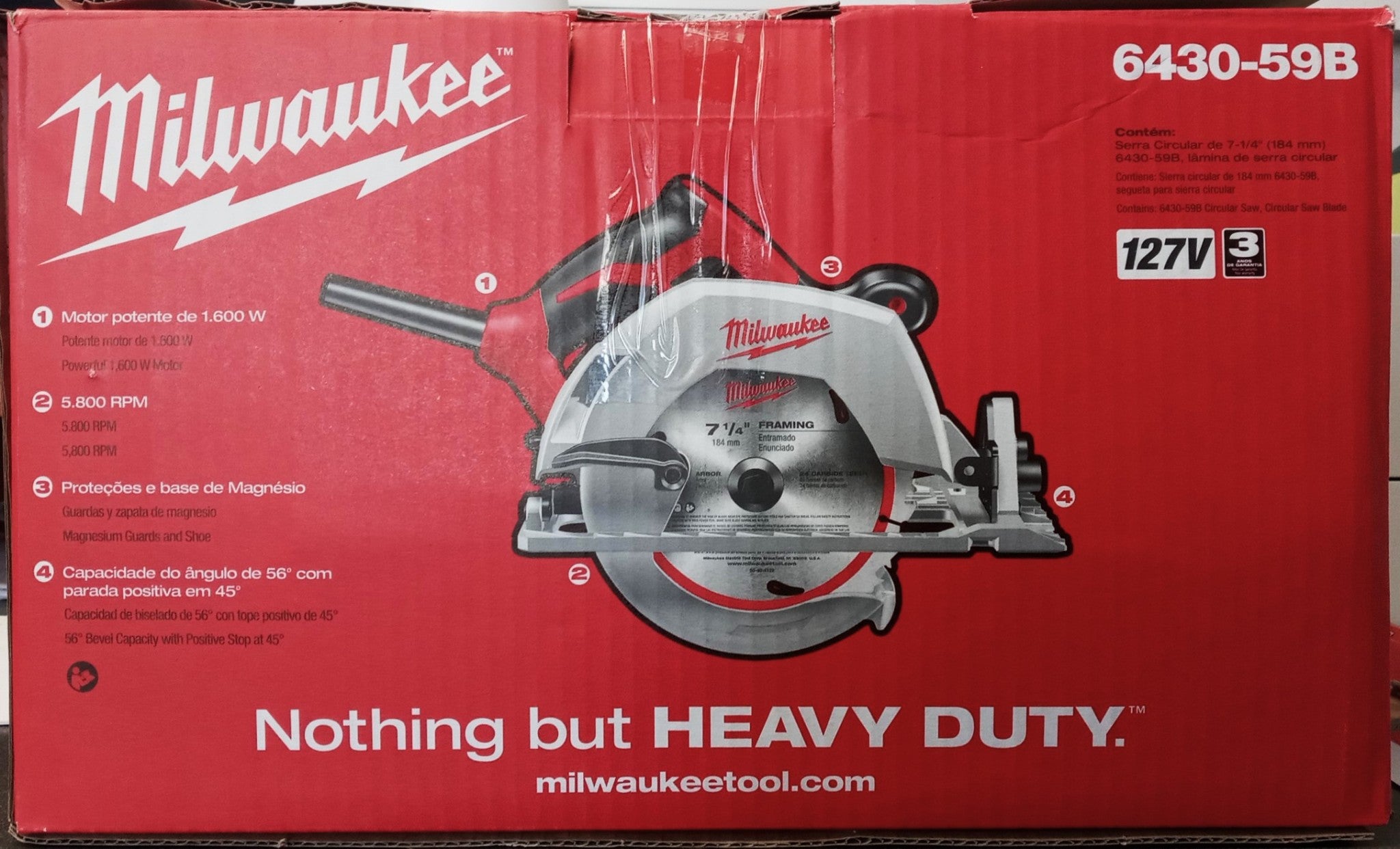 Milwaukee 6430-59B 7-1/4" Corded Circular Saw (127V Type C Plug) #109