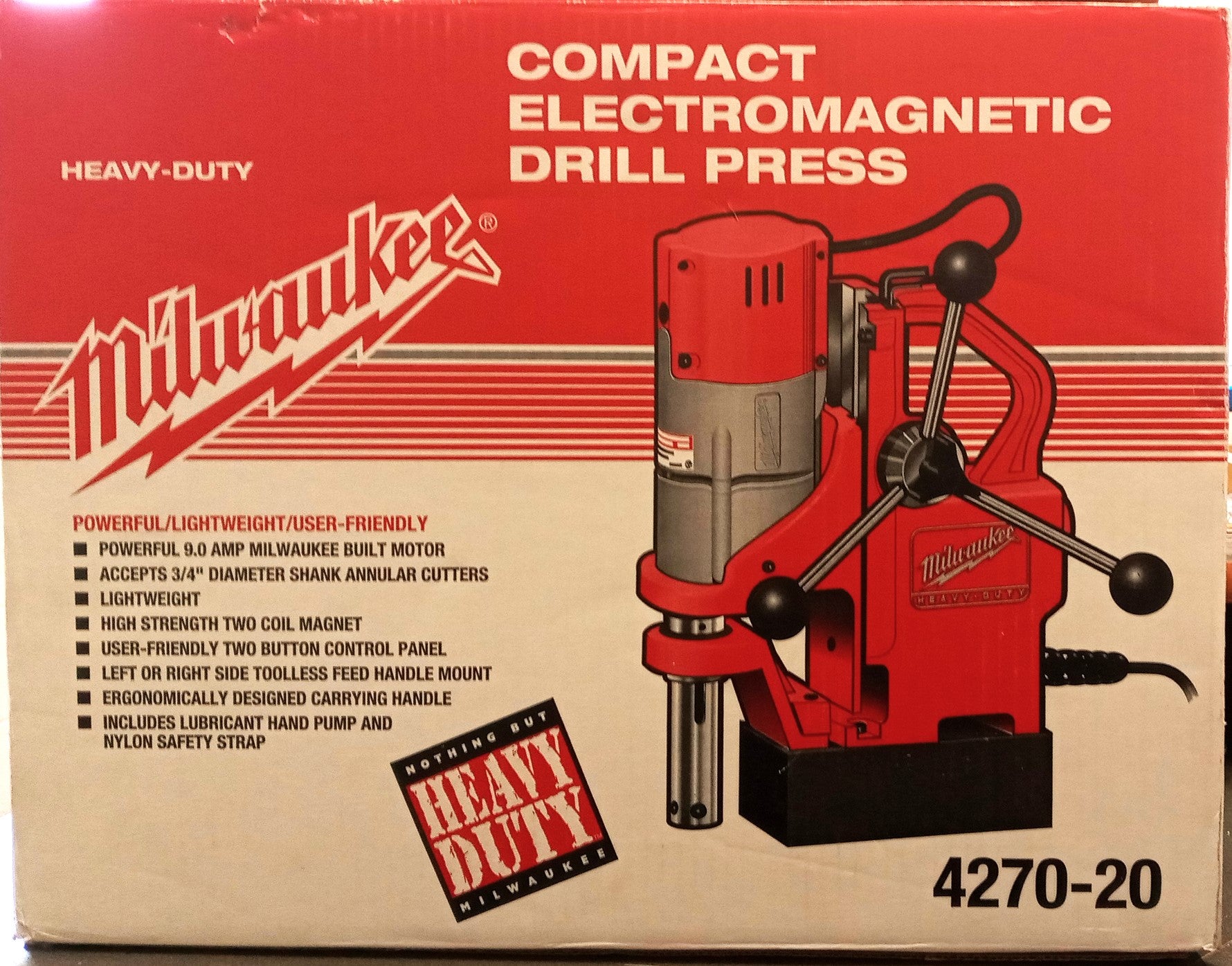 Milwaukee 4270-20 Heavy Duty Compact Electromagnetic Drill Press 9Amp USA #111