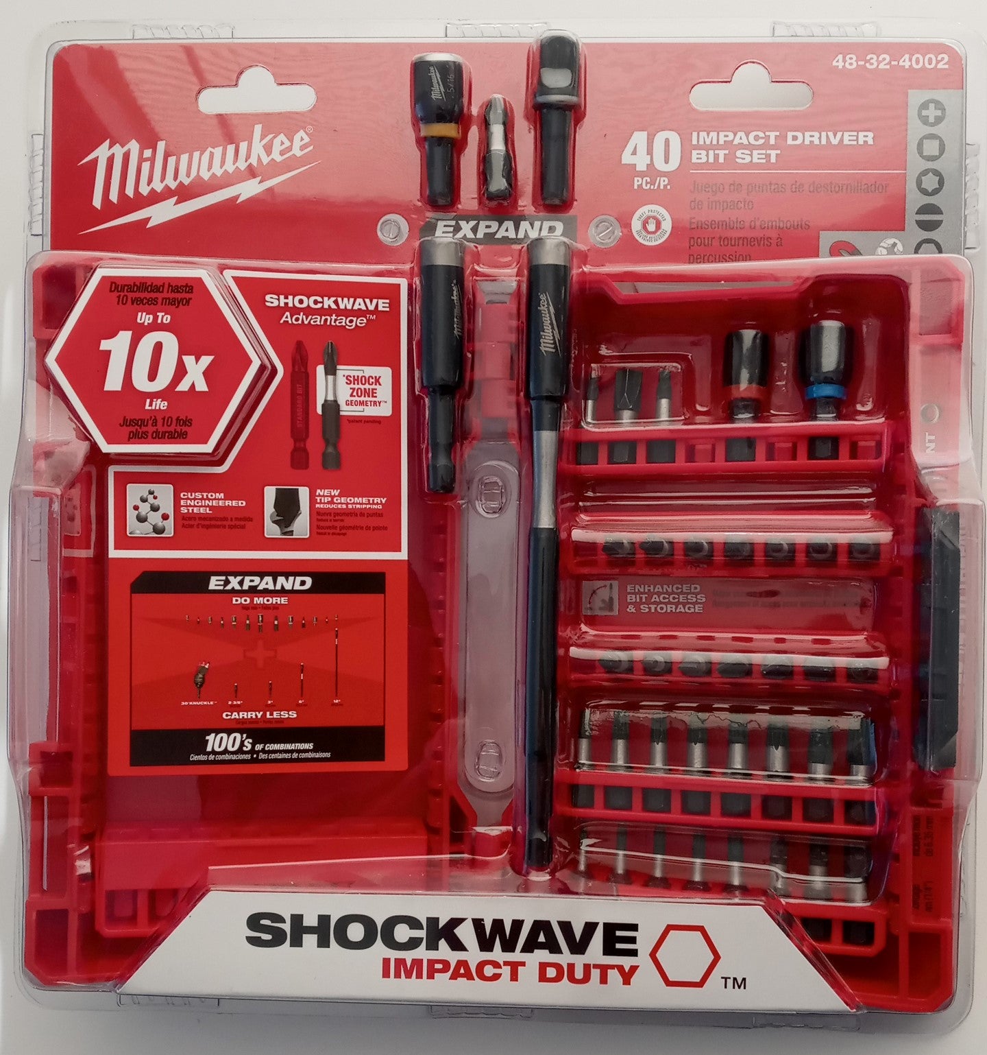 Milwaukee 48-32-4002 40-Piece Shockwave Impact-Duty Bit Set
