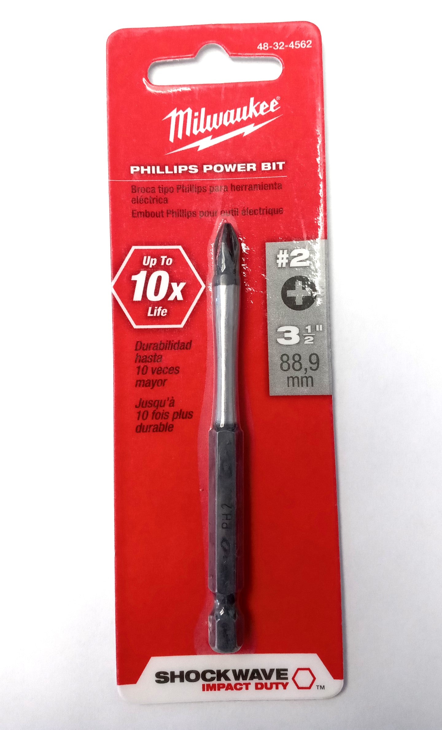 Milwaukee 48-32-4562 #2 Phillips 3-1/2" Power Bit