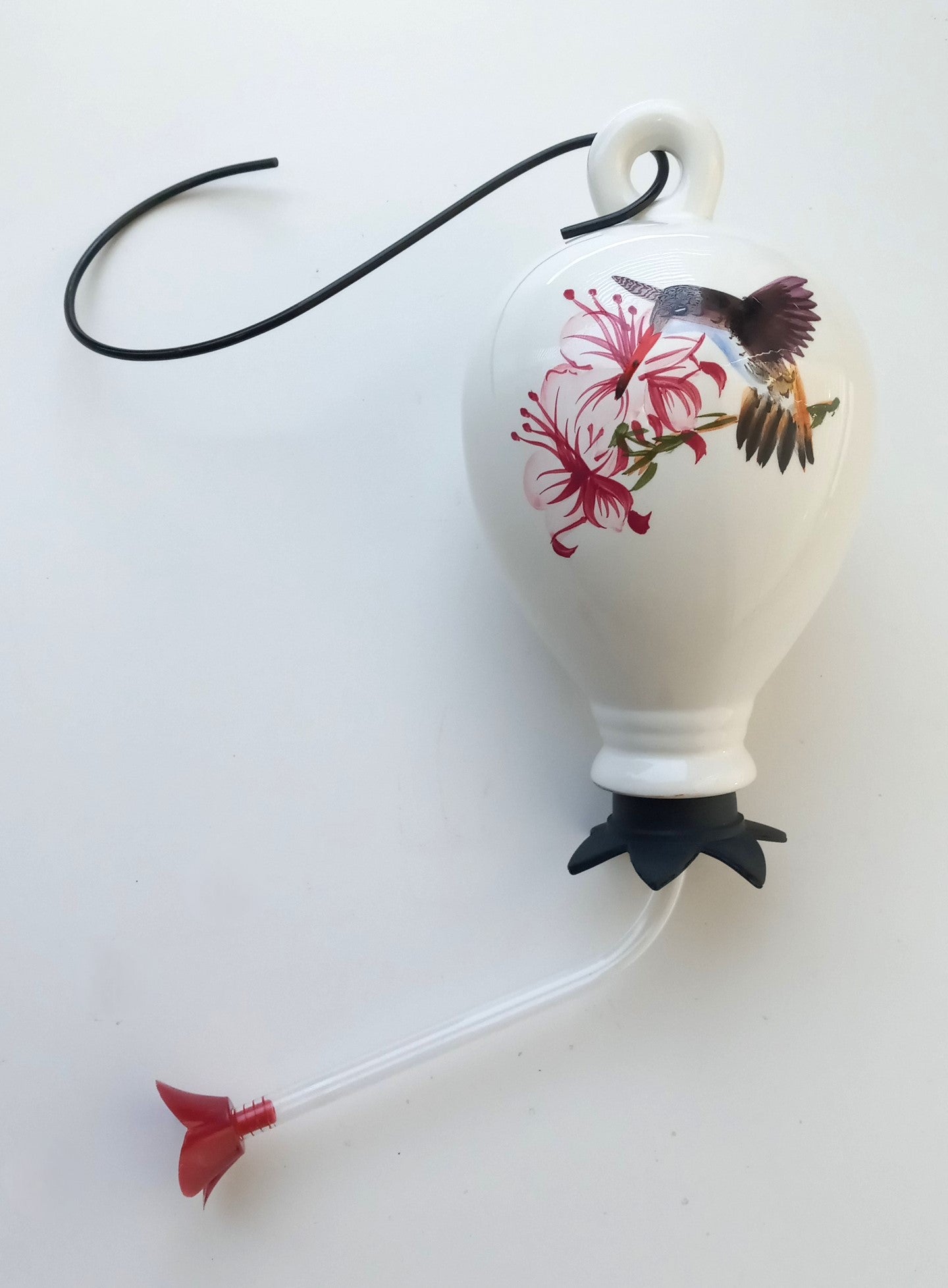 Birdscapes 272 Hand-painted Ceramic Hummingbird Feeder