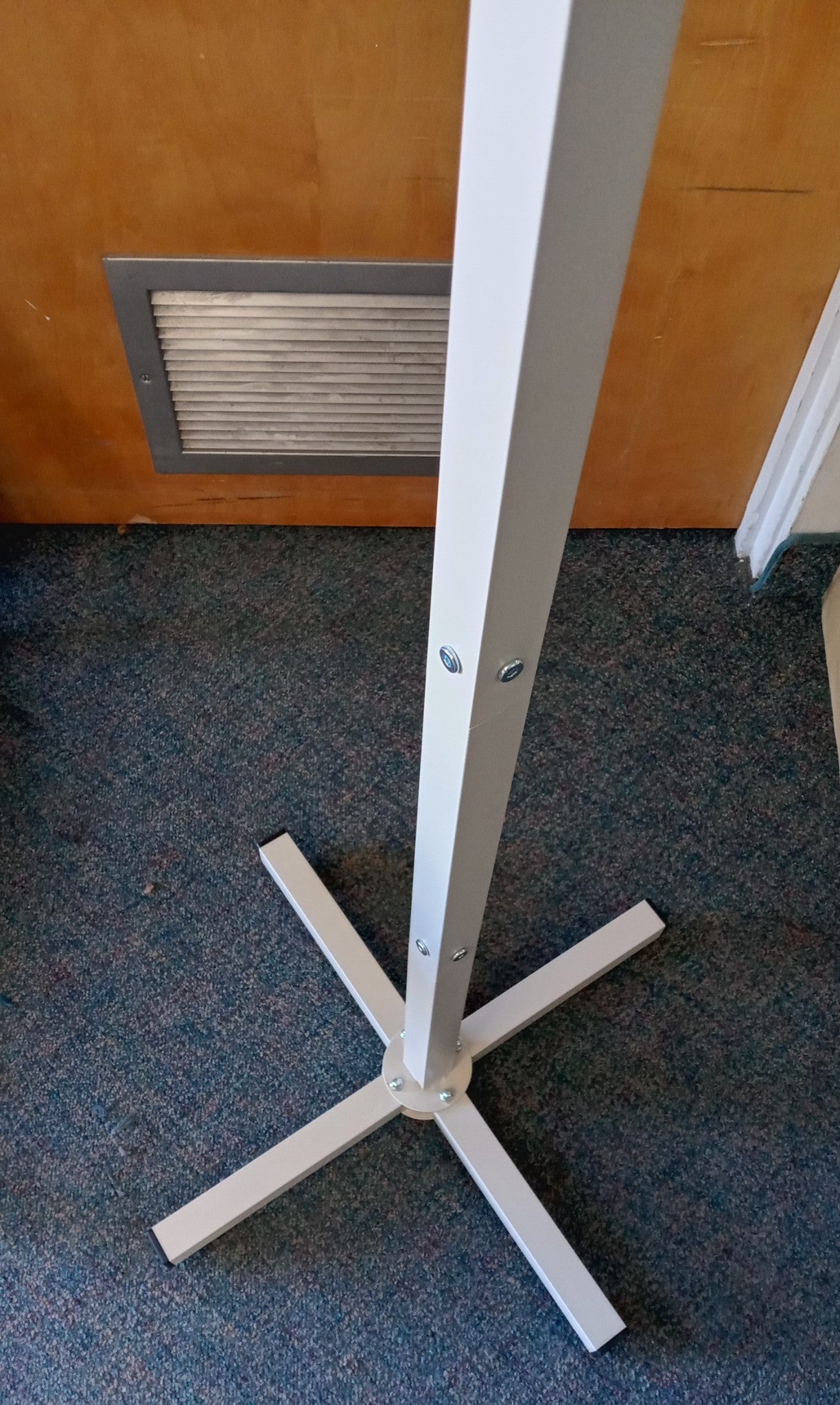 SunnyPoint CF-CR-30WHT White Classic Square Metal Tubing Coat Rack; 12 Hooks