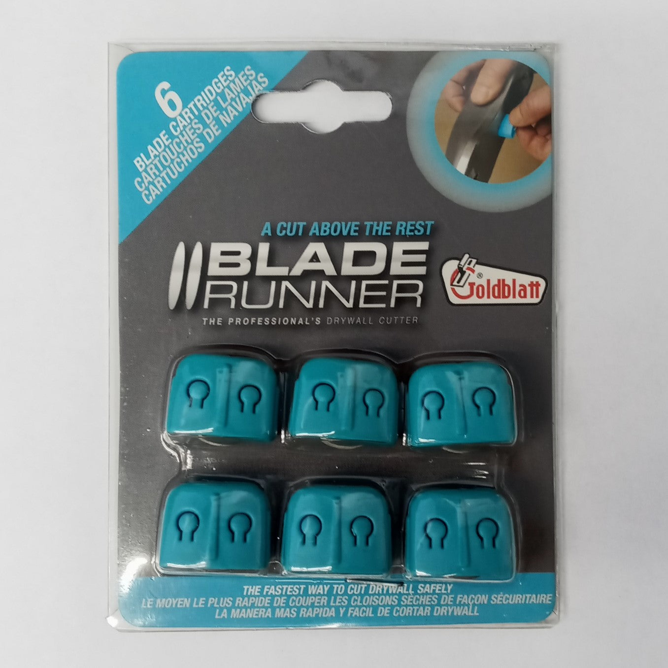 Goldblatt 15855 Blade Runner 6 Piece Replacement Blades Drywall Cutter Wallboard