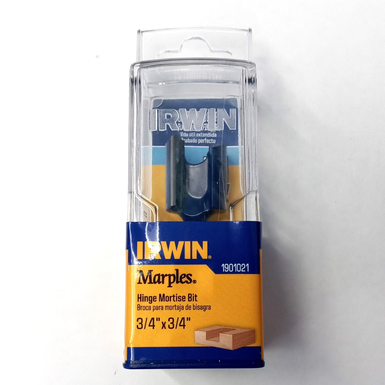 IRWIN Marples 1901021 3/4" Carbide-Tipped Hinge Mortising Router Bit 1/4" Shank
