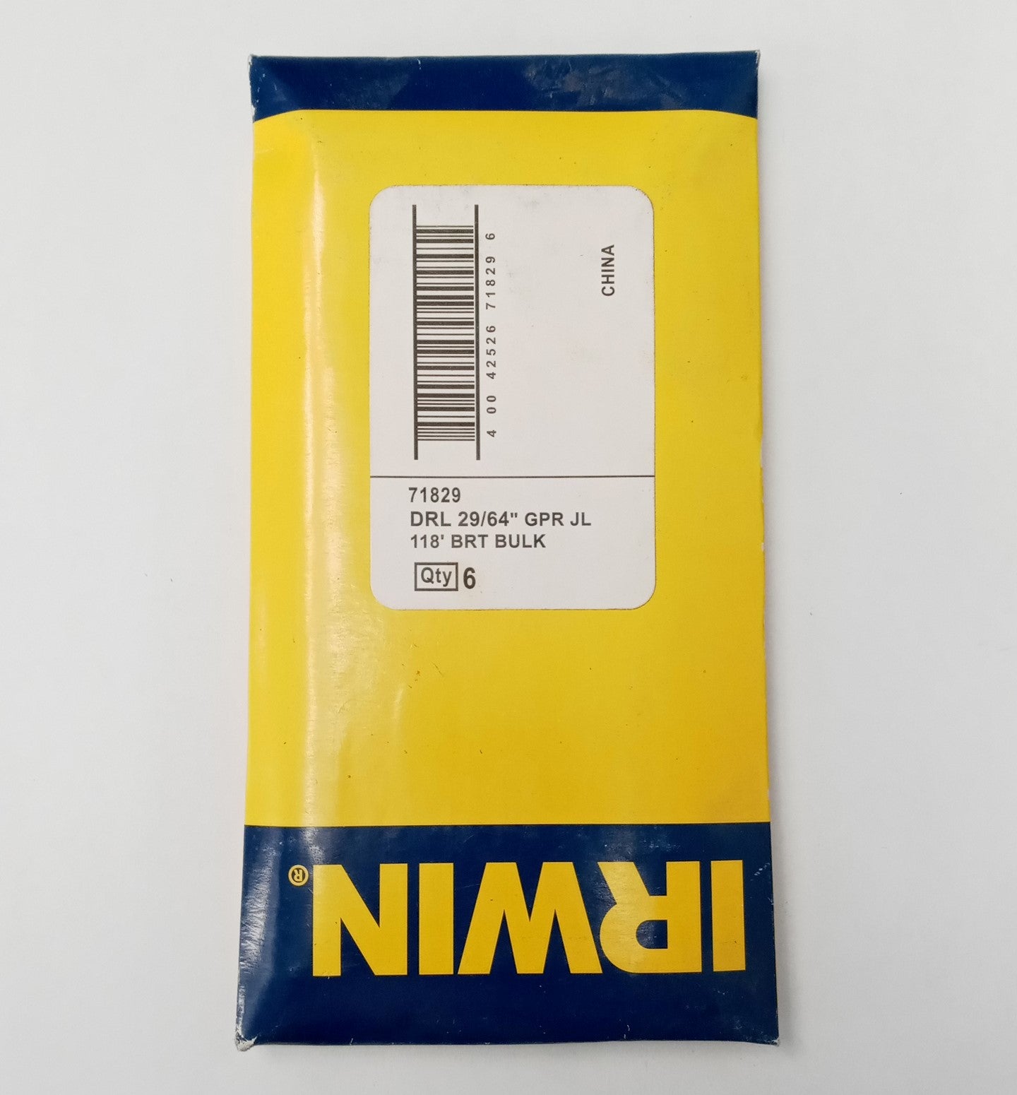 Irwin 71829 29/64" Reduced Shank Hss Drill Bit, (6 Pack)