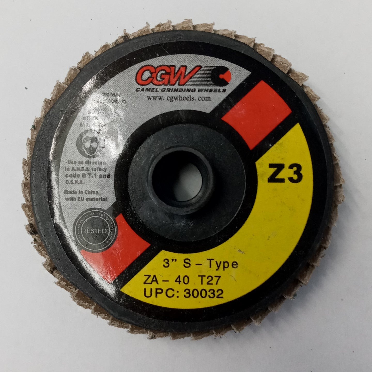 CGW 30032 3" Mini Flap Wheel Discs Premium Zirconia Alumina S-TYPE Turn On 10pk