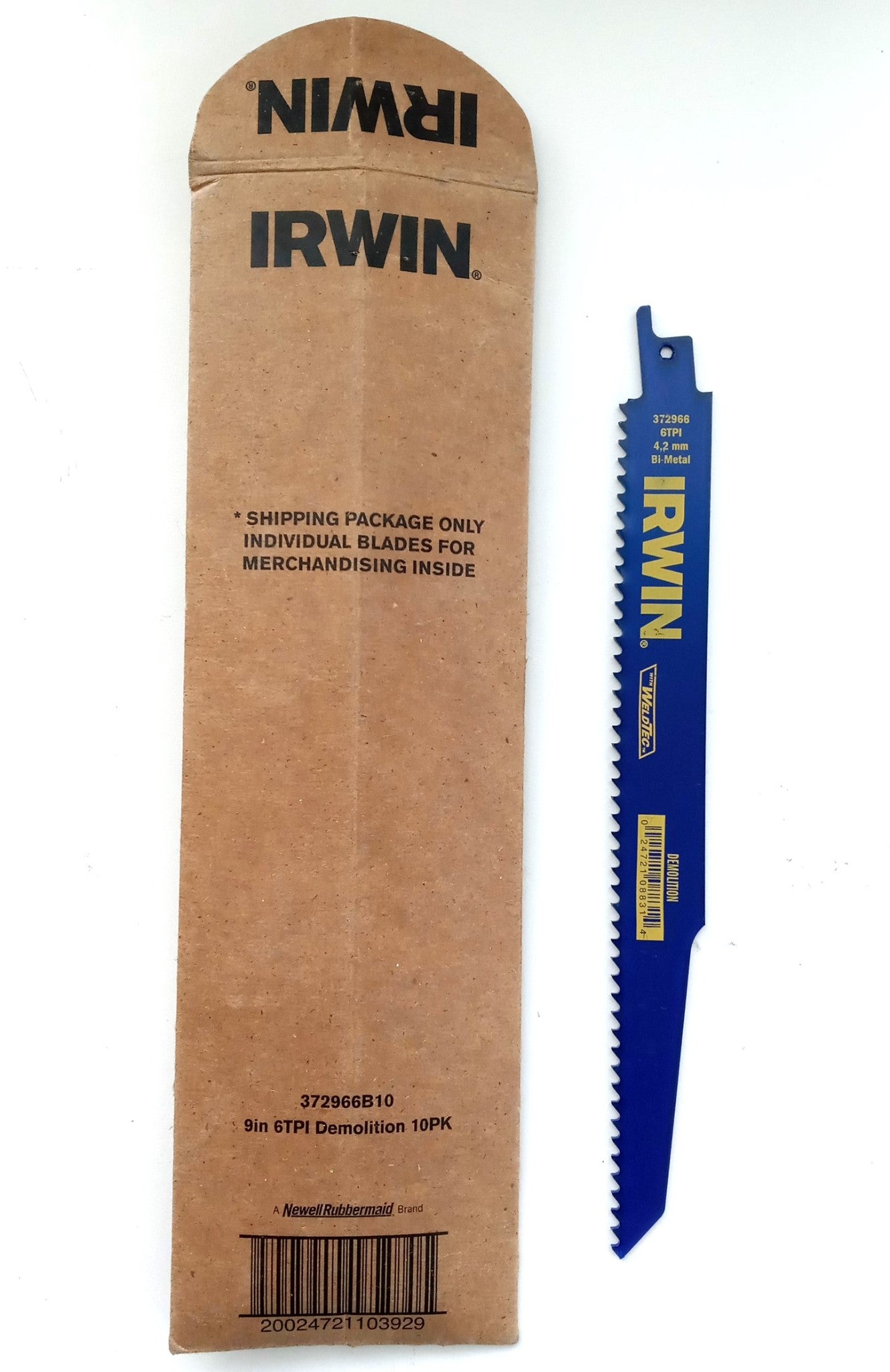 IRWIN 372966B10 9" x 6TPI Demolition Reciprocating Saw Blade (10 Pack) USA