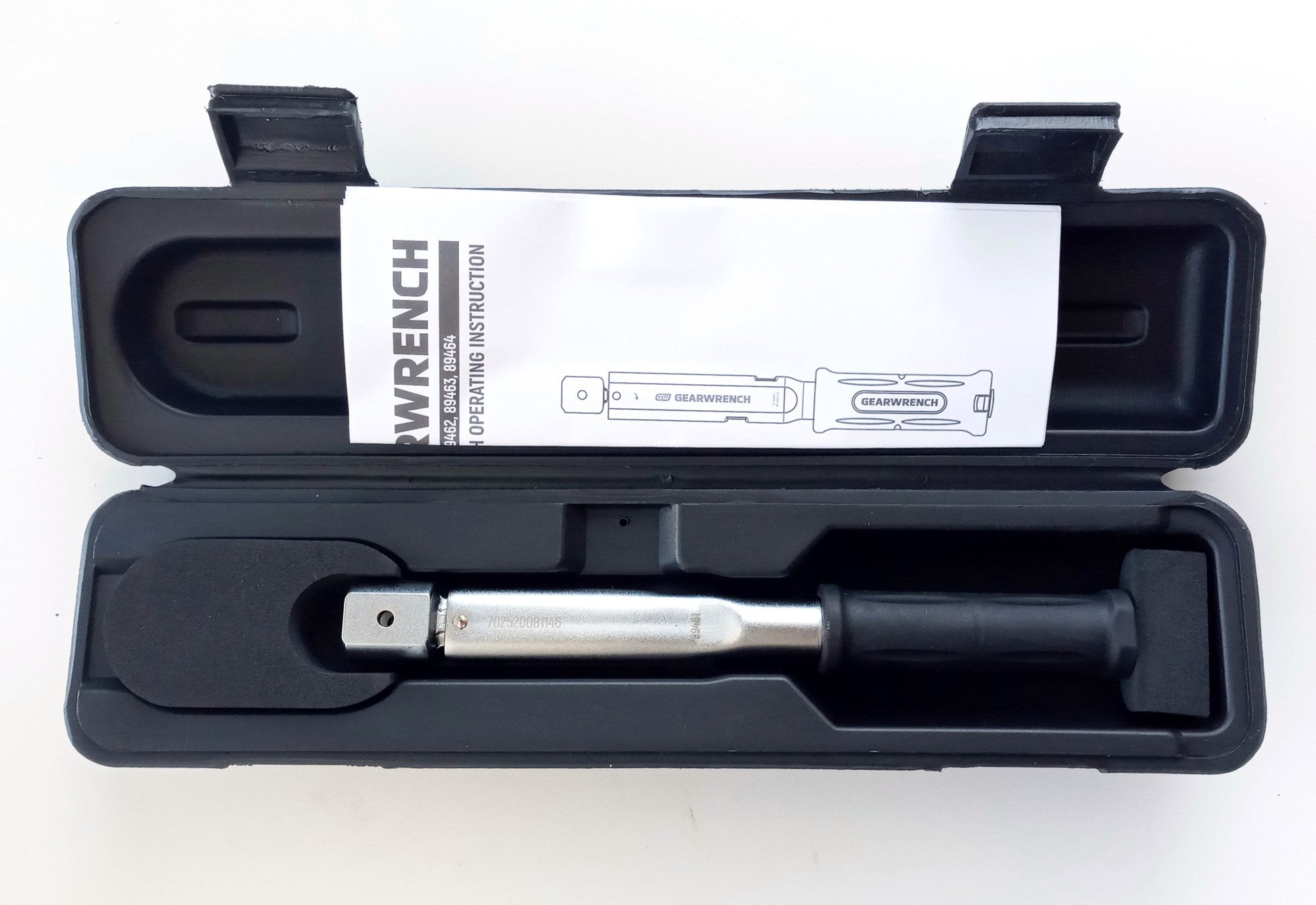 GearWrench 89461 9mm x 12mm PRESET  Interchangeable Head Torque Wrench 5-25Nm