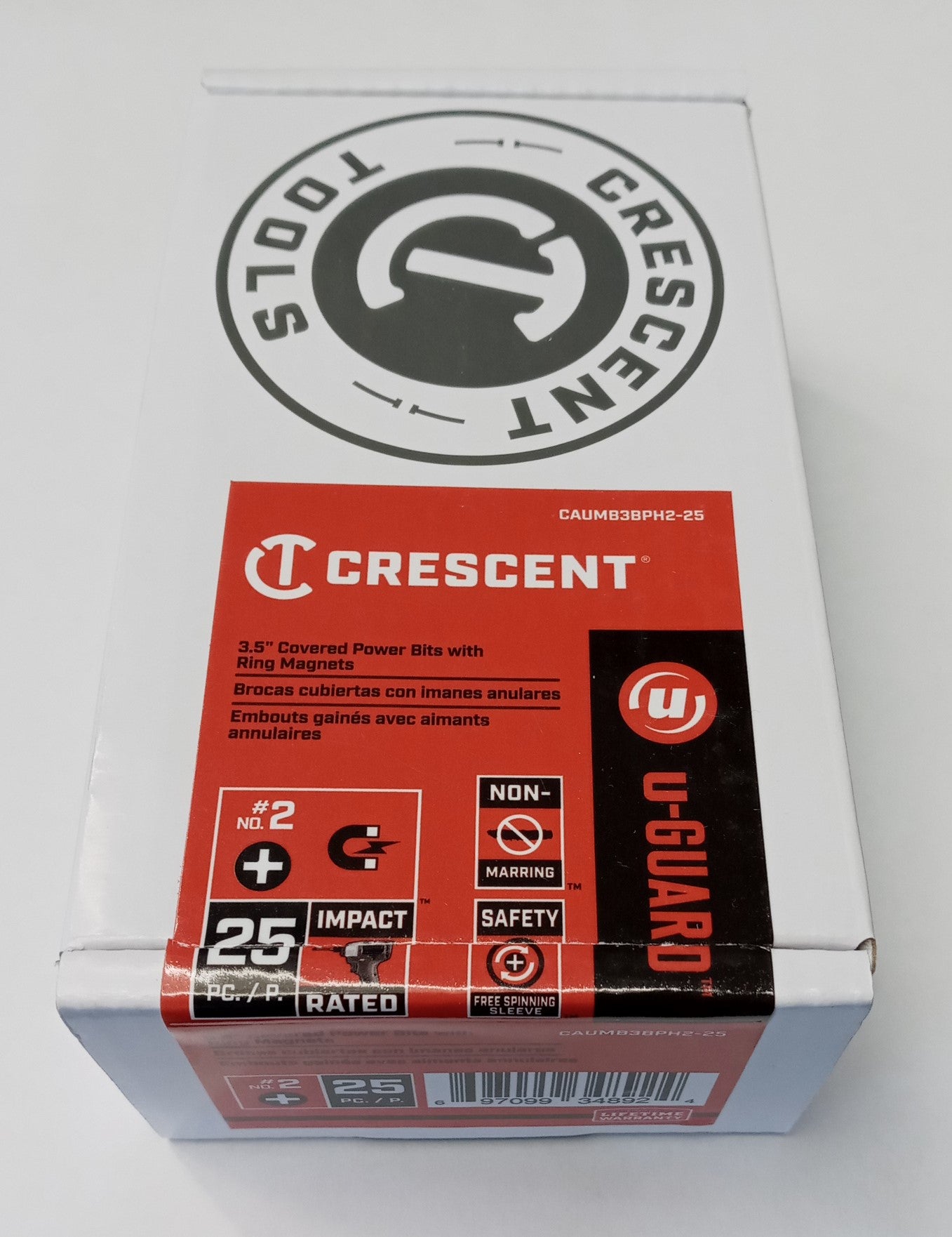 Crescent CAUMB3BPH2 #2 Phillips U-Guard Covered Impact Power Bit Ring Magnet 25p