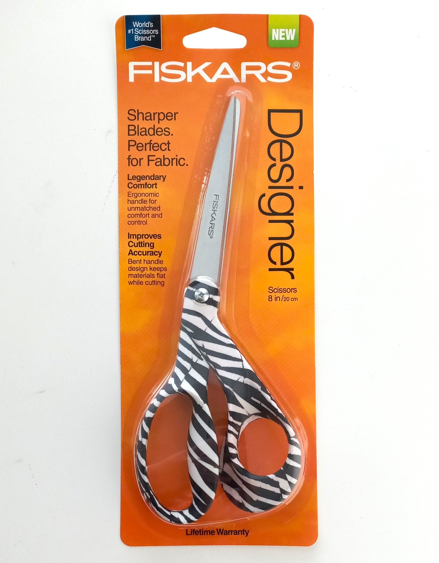 FISKARS 194522-1003 ZEBRA PRINT DESIGNER 8" SCISSORS