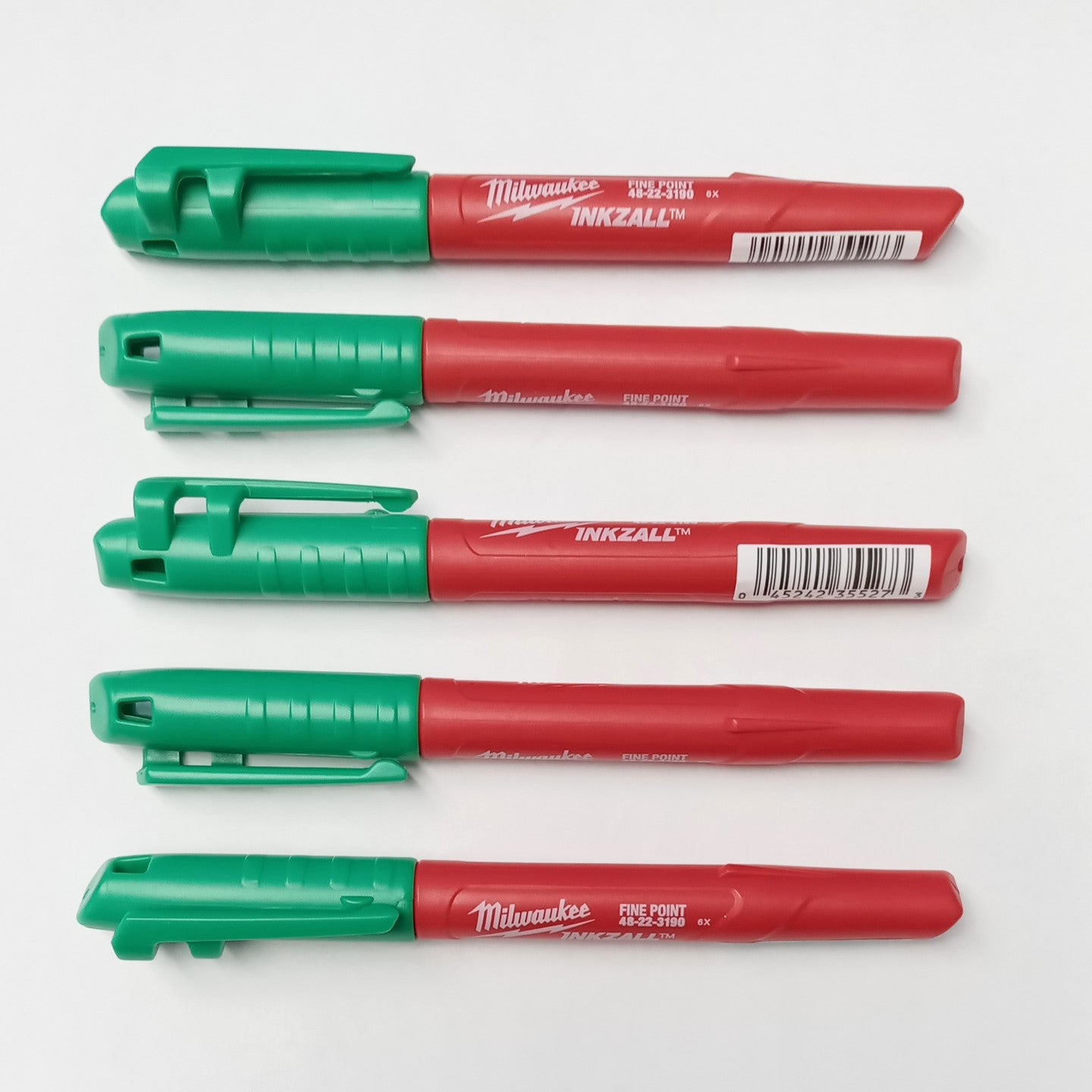 Milwaukee 48-22-3190 Inkzall Green Fine Point Marker 5pcs.
