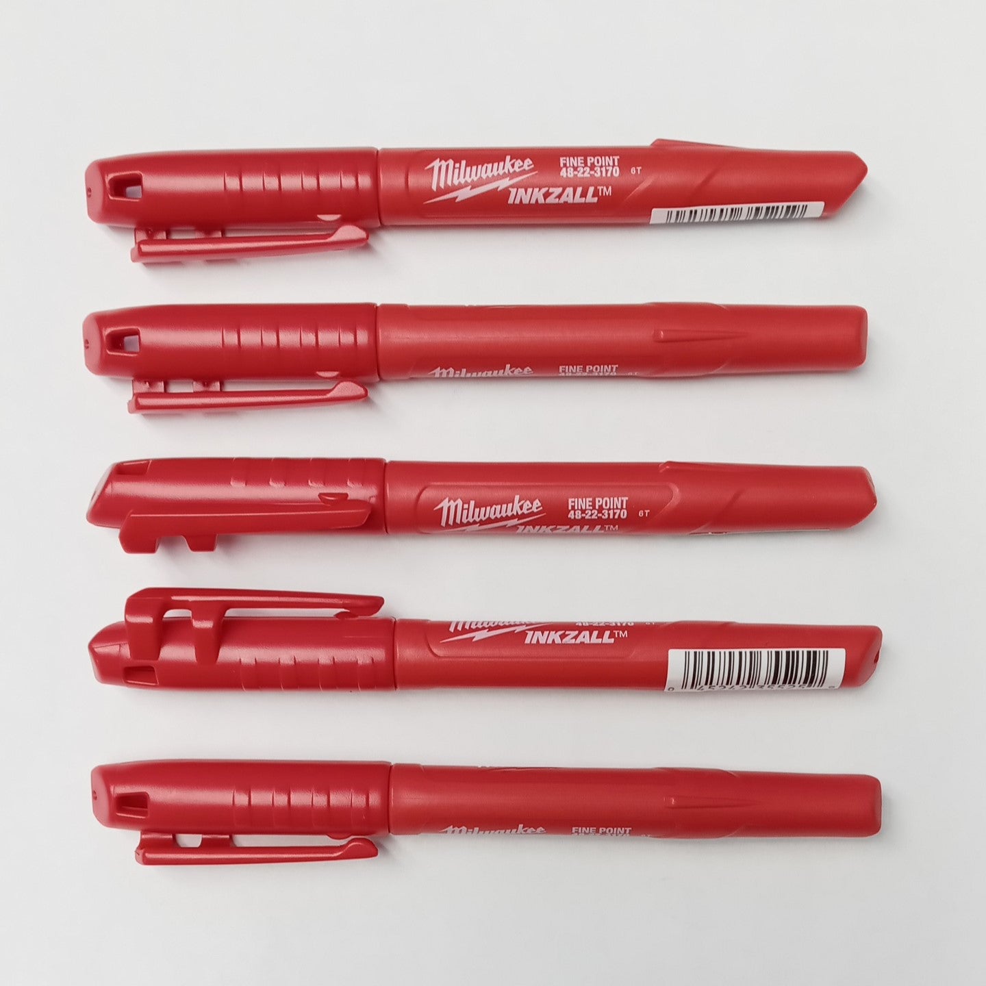 Milwaukee 48-22-3170 Inkzall Red Fine Point Marker 5pcs.