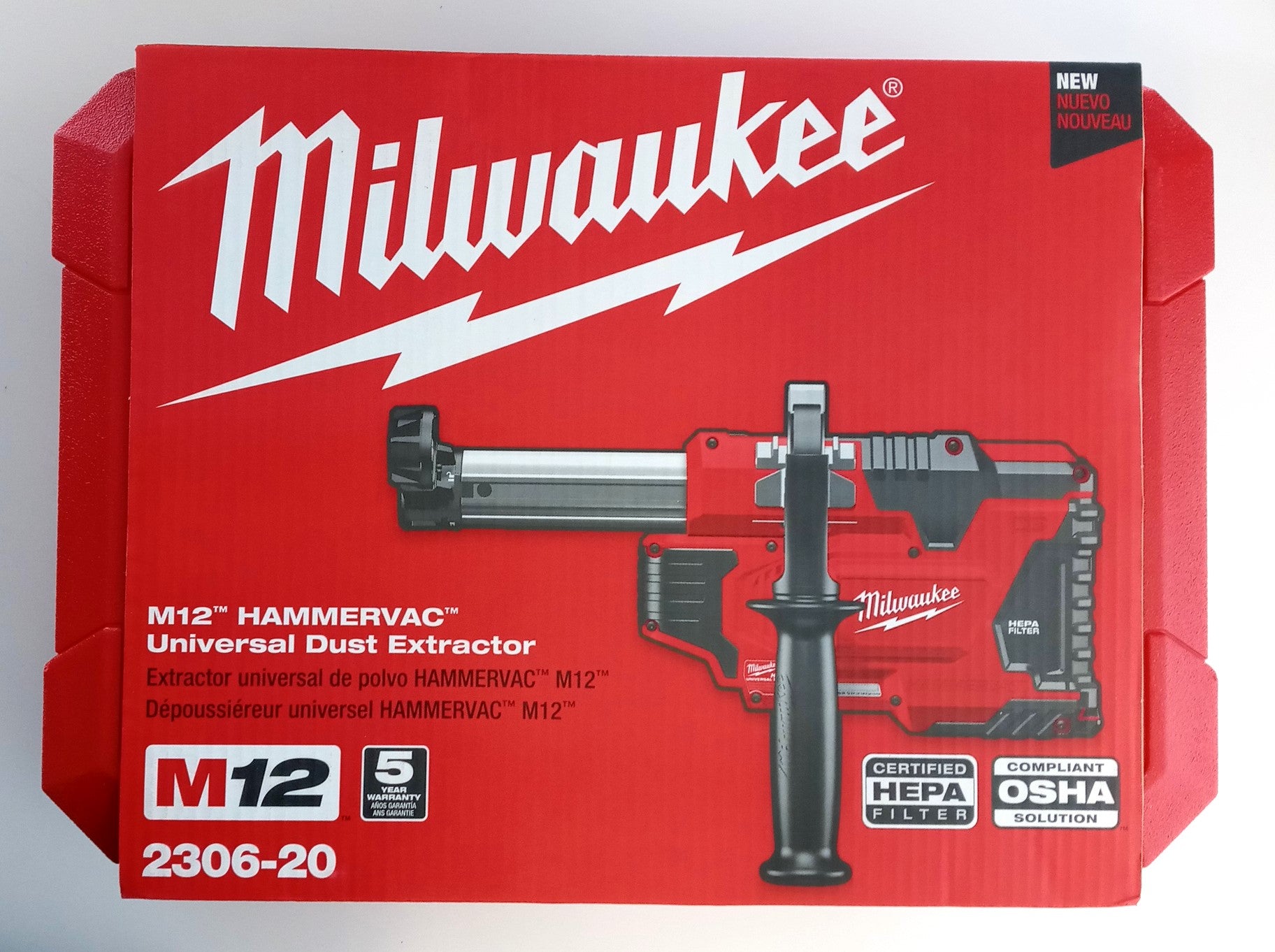 Milwaukee M12 HAMMERVAC 2306-20 Universal Dust Extractor (tool & case only)