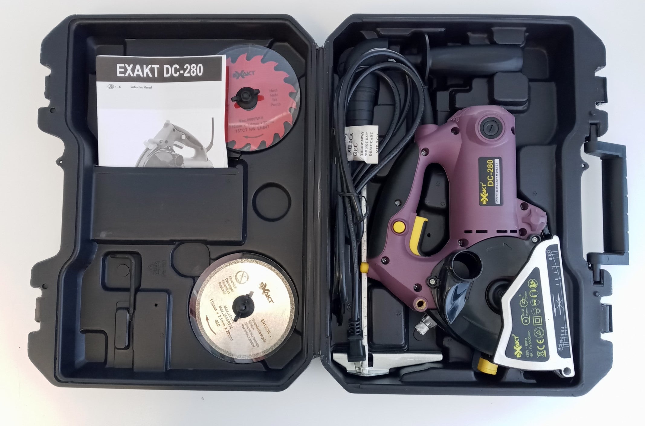 Exakt DC280 Hand Held Circular Saw Tile Wood Cutter Metal Plastic Aluminum