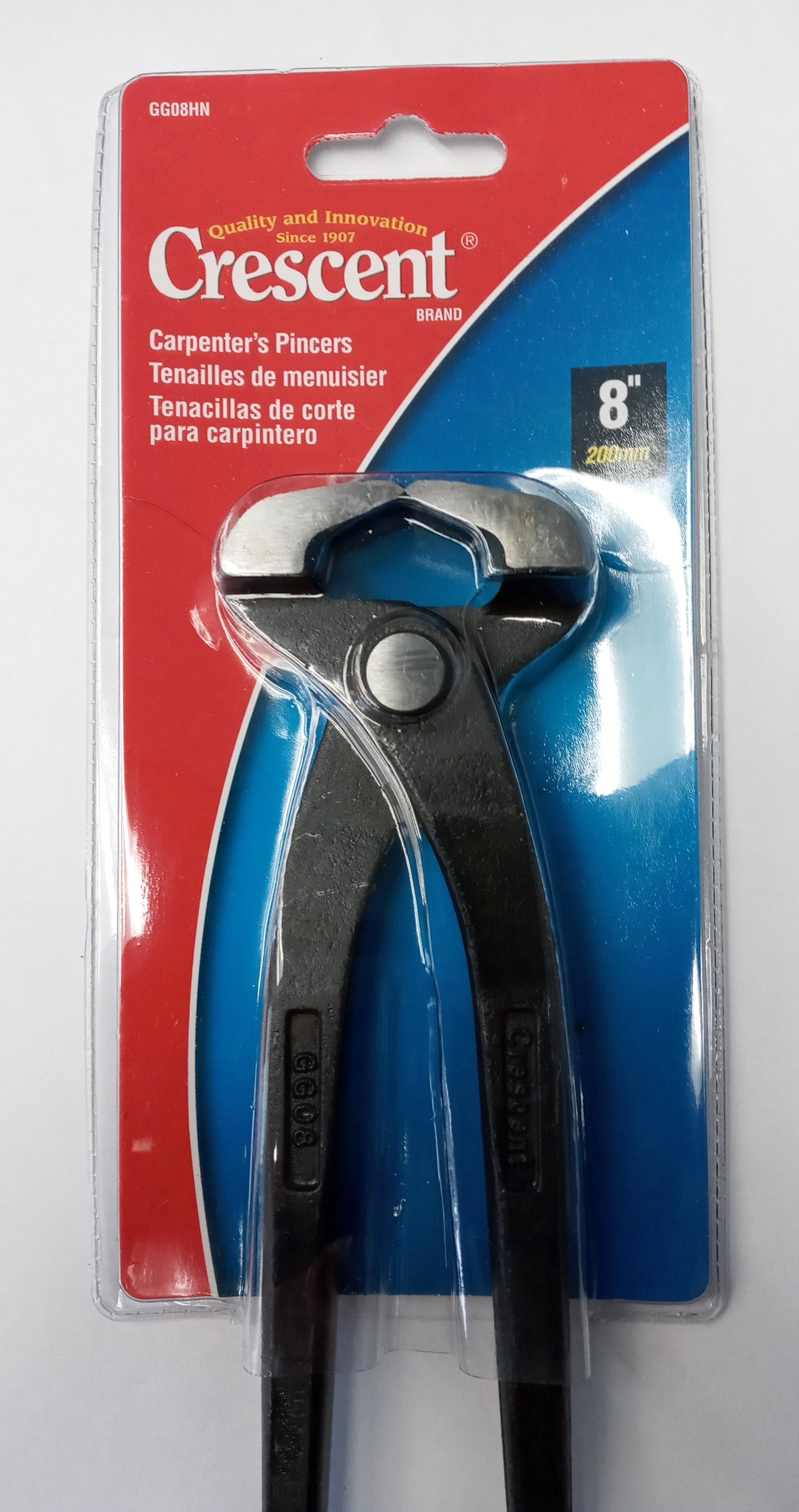Crescent GG08HN 8" Solid Joint Carpenter's Pincers End Nippers