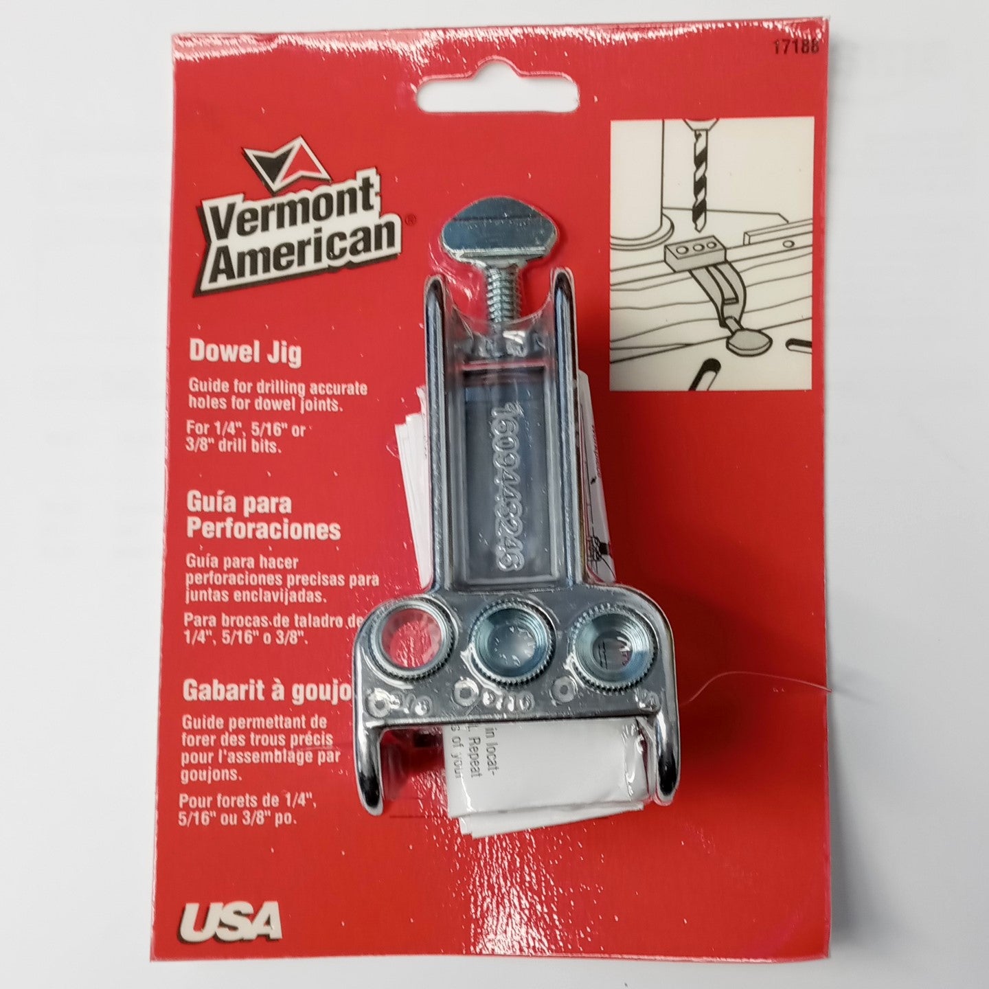 Vermont American 17188 Carded Doweling Jig USA