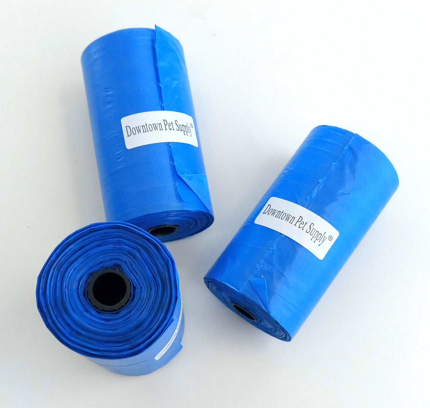 Downtown Pet Supply Unscented Dog Poop Bags w/Dispenser. 9 Rolls/180 Bags-Blue