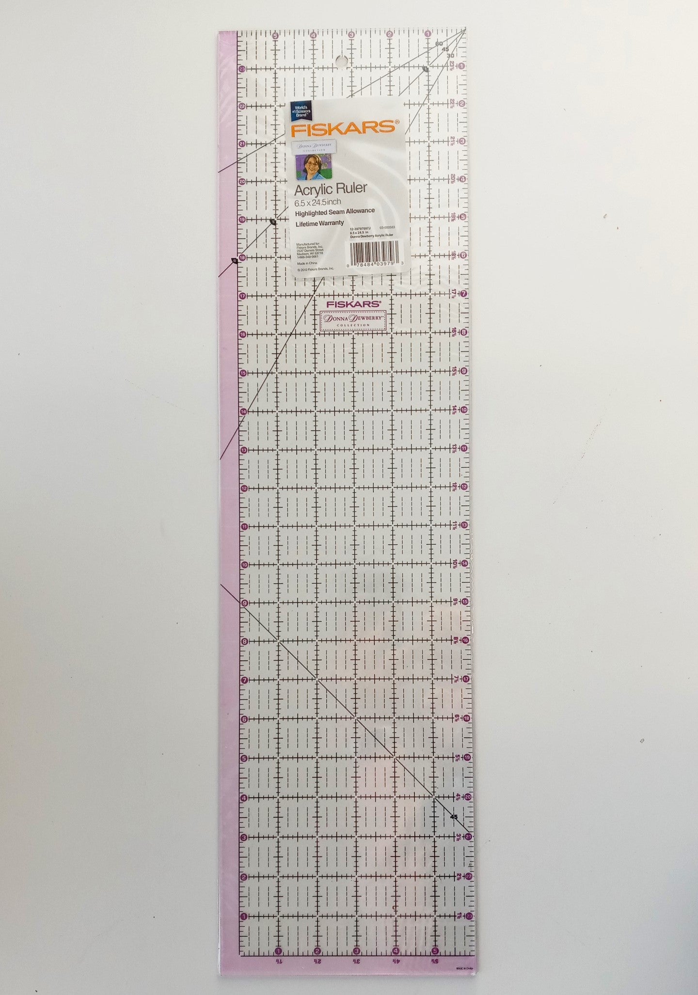 FISKARS 12-39797097J 6.5" x 24.5" Quilting Sewing Crafts Acyrlic Ruler 3PCS