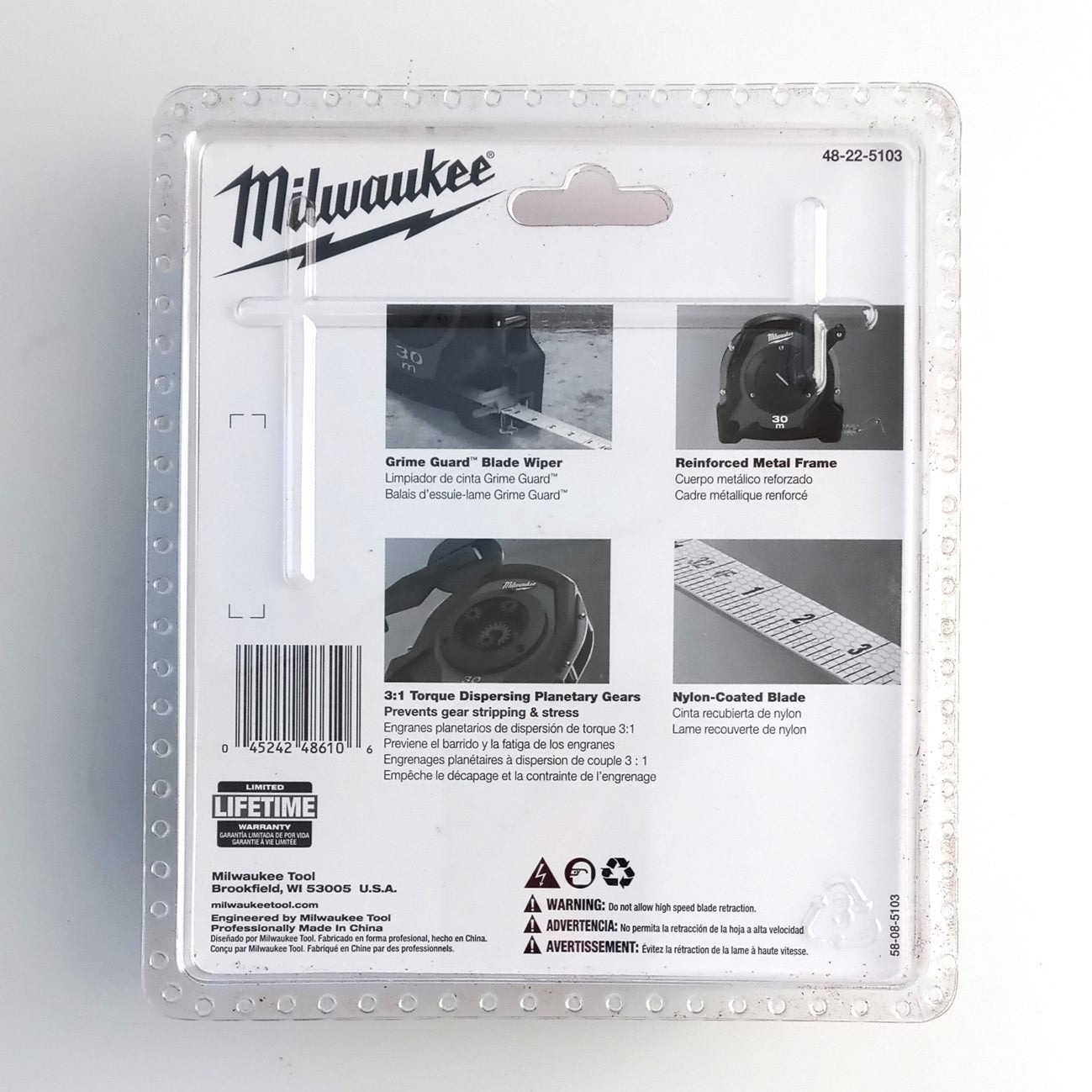 Milwaukee 48-22-5103 Long Closed Reel Tape Measure 30m
