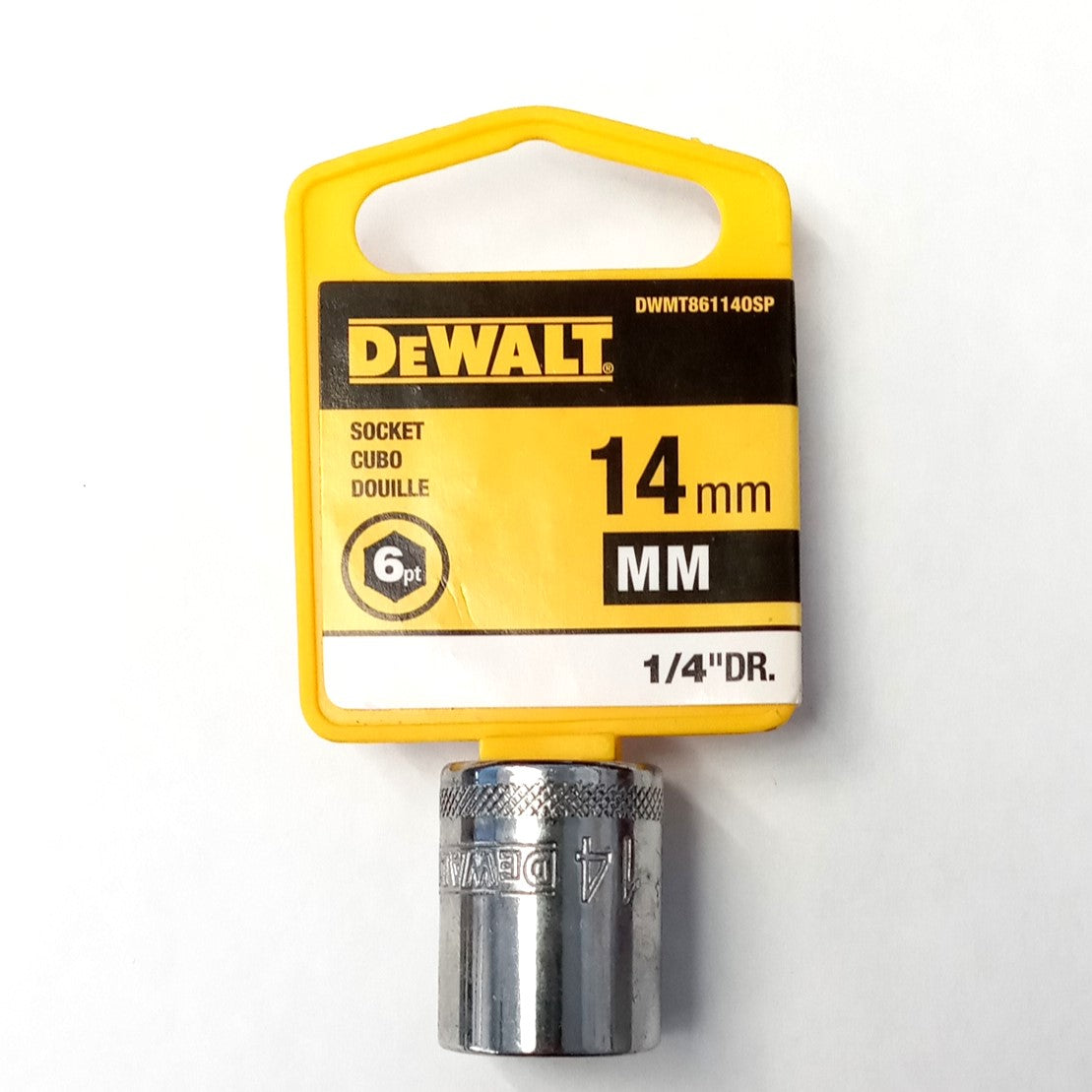 DeWalt 14mm Socket 6 Point 1/4" Drive DWMT861140SP