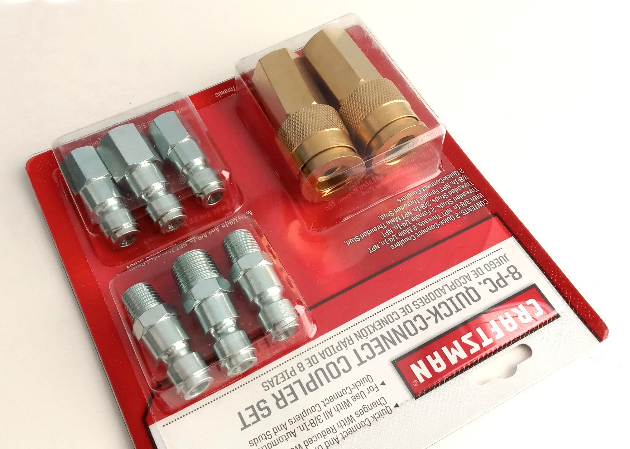 Craftsman 16413 AC7060 8 pc 3/8 Quick Connect Coupler Air Fitting Kit