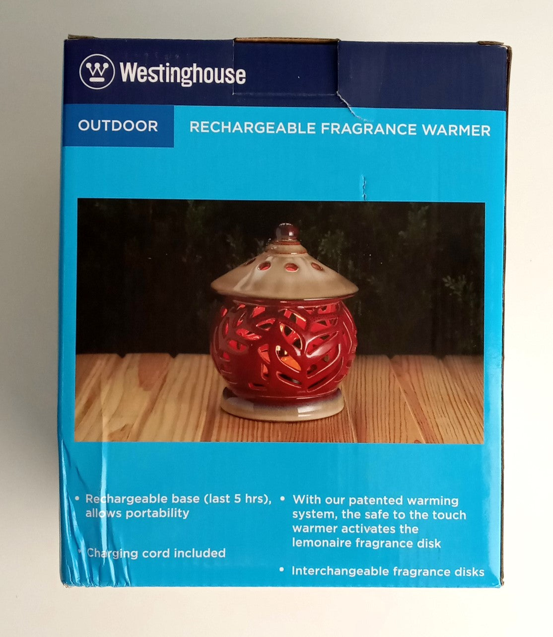 Westinghouse Rechargeable Fragrance Warmer Red/Taupe W350501W