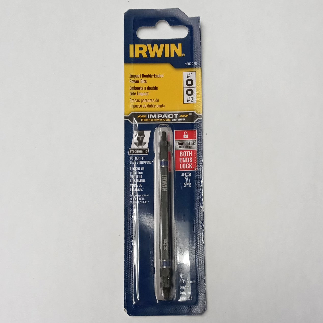 Irwin Tools Impact Double Ended #1 #2 Square Screwdriver Power Bit 1882428