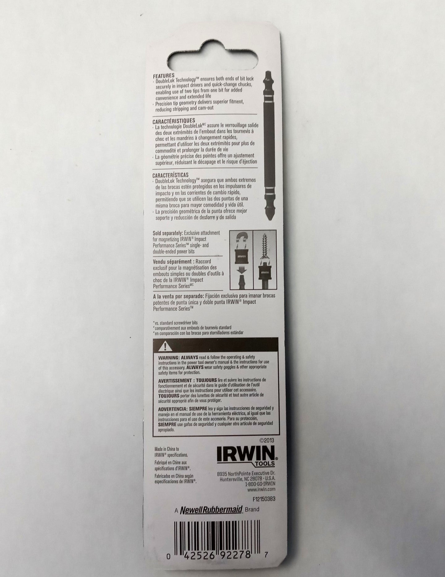 Irwin Tools Impact Double Ended #1 #2 Square Screwdriver Power Bit 1882428