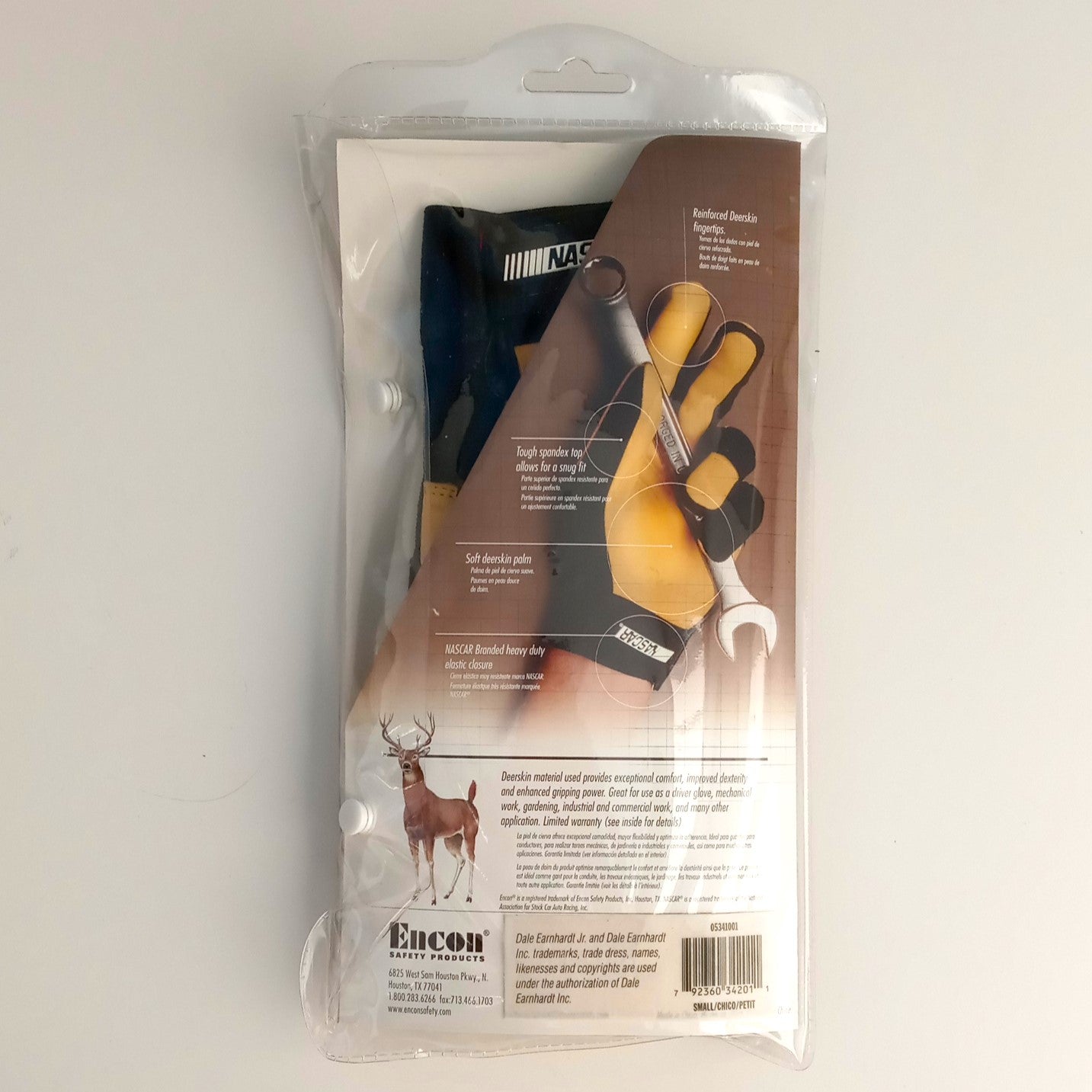 Encon NASCAR Work Gloves, Deerskin & Spandex