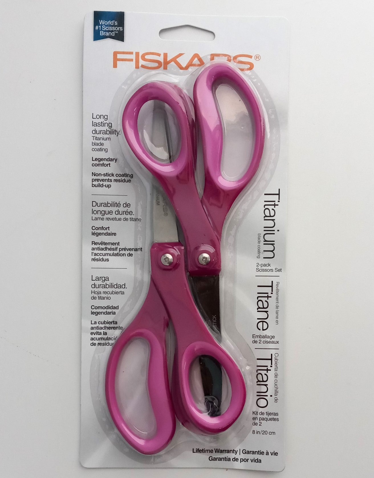 Fiskars 154180-1001 8" Titanium & Non-stick Scissors