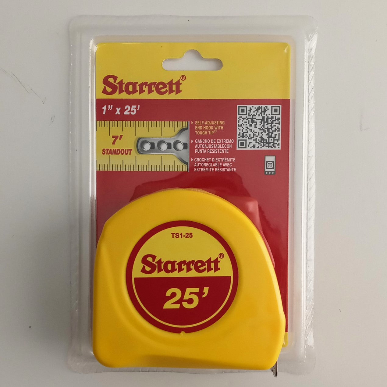 Starrett 25' x 1" SAE Measuring Tapes Grad. 1/16 4pcs. TS1-25