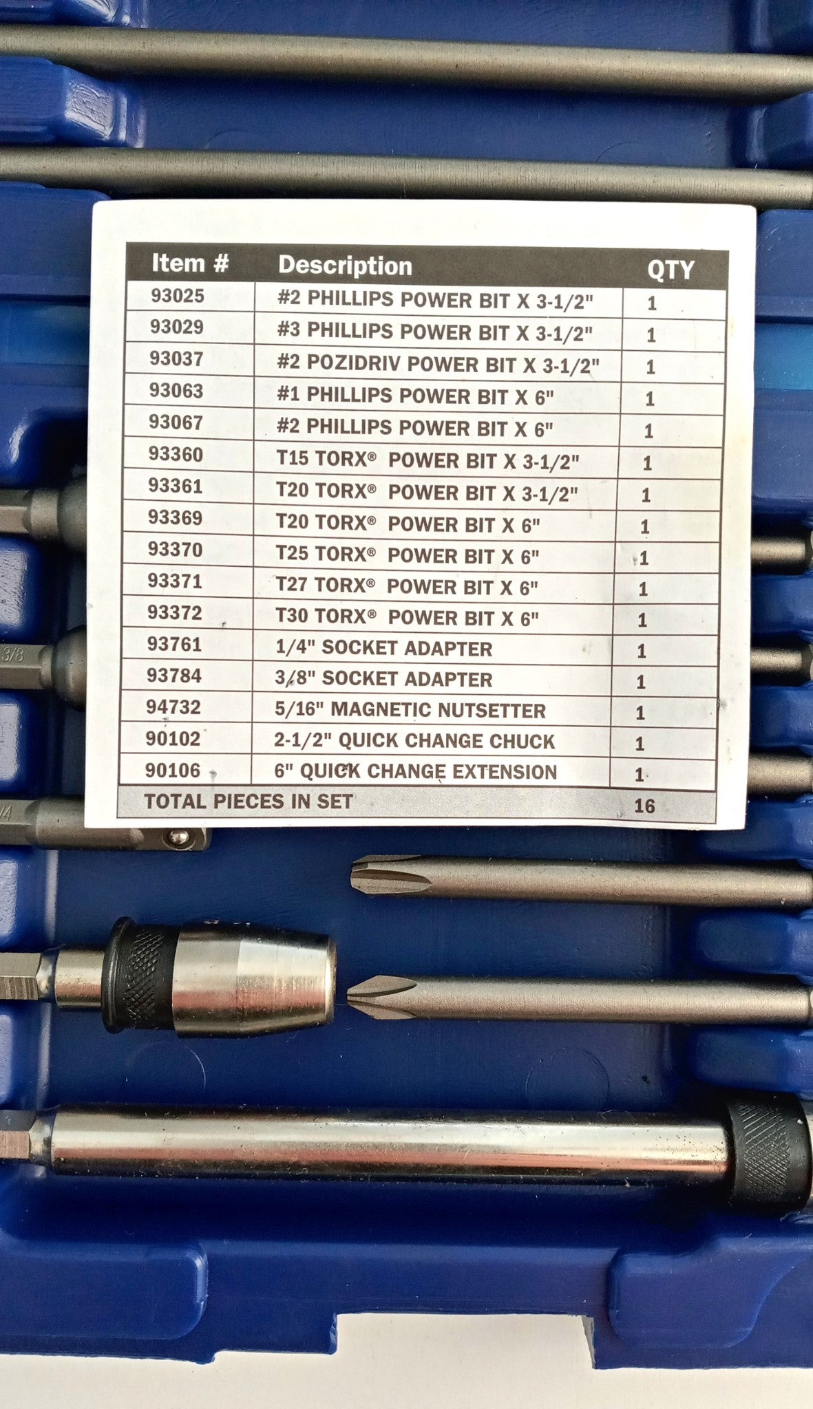 Irwin 16pc Fastener Drive Bit Set 3057016