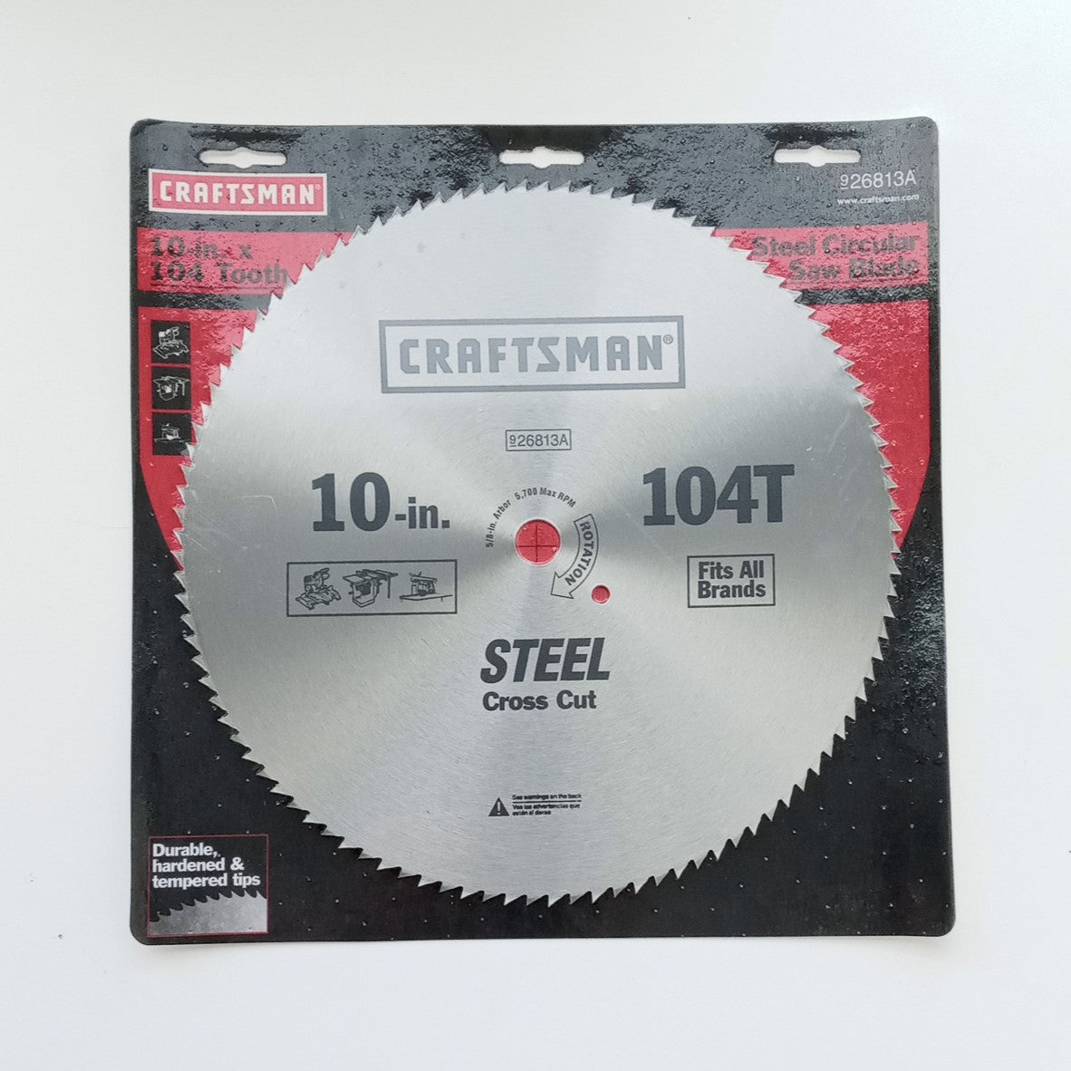 Craftsman Steel Saw Blade 10" x 104T Finishing/Cross Cut 26813