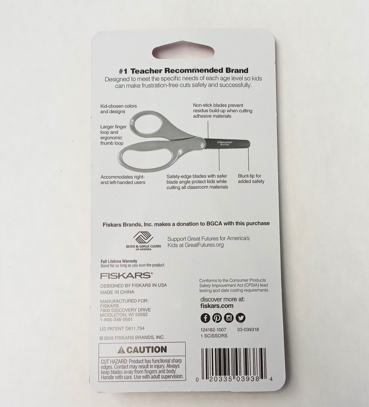 Fiskars 5" Blunt-tip Safety-edge Kid Scissors 2pc (assorted colors) 124162-1007