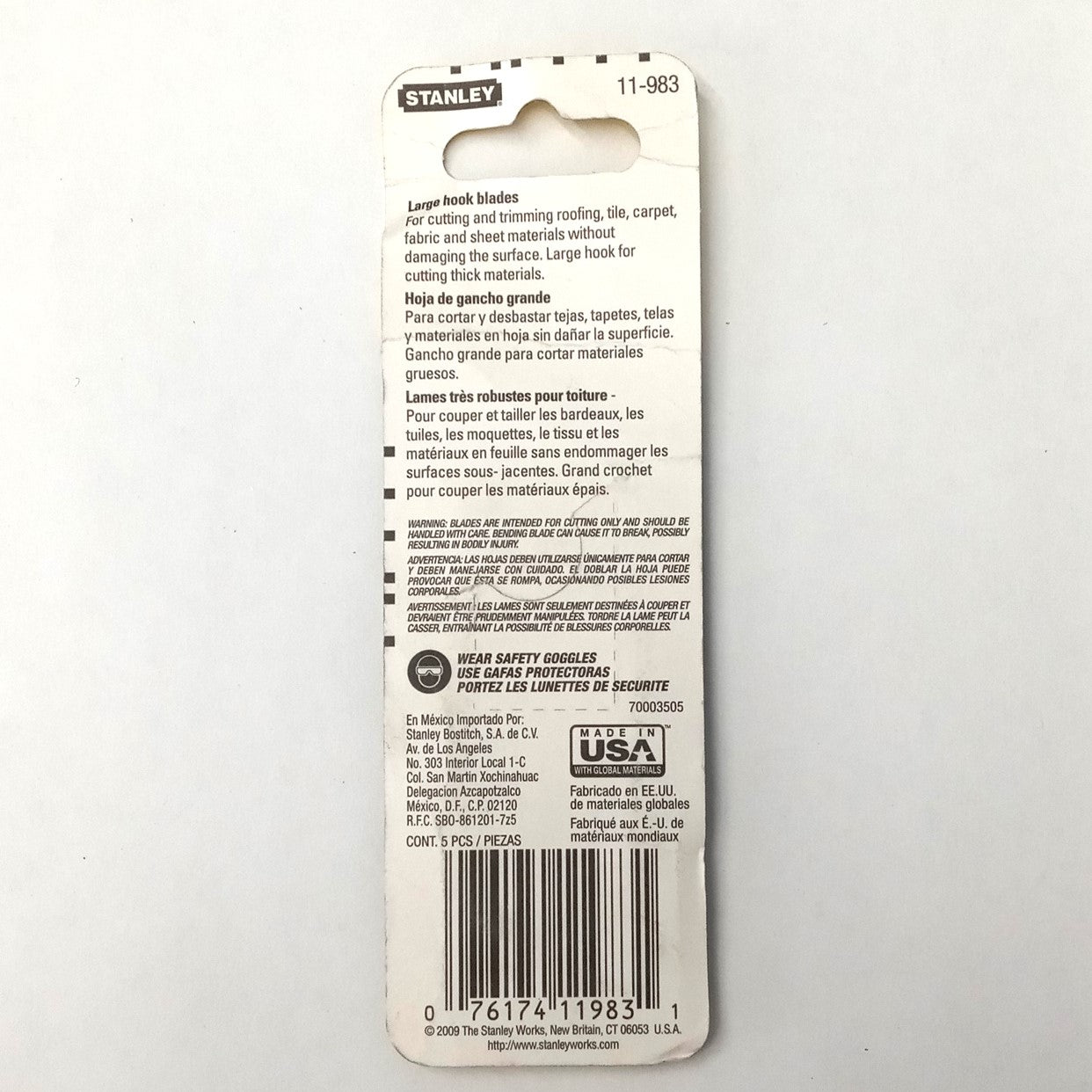 Stanley Large Hook Blades 5pk 11-983