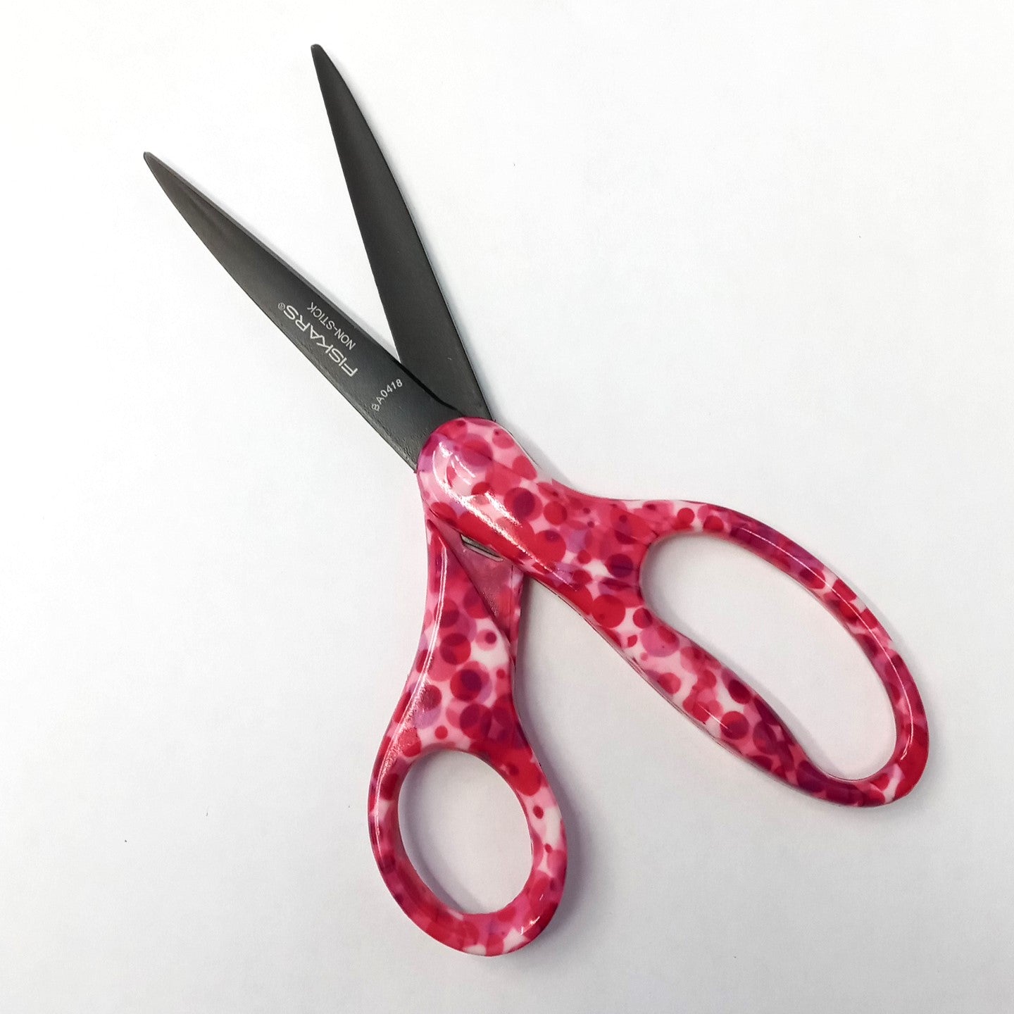 Fiskars 7" Student Precision Scissors Non-Stick Coating, Pink Dots 124582-1017
