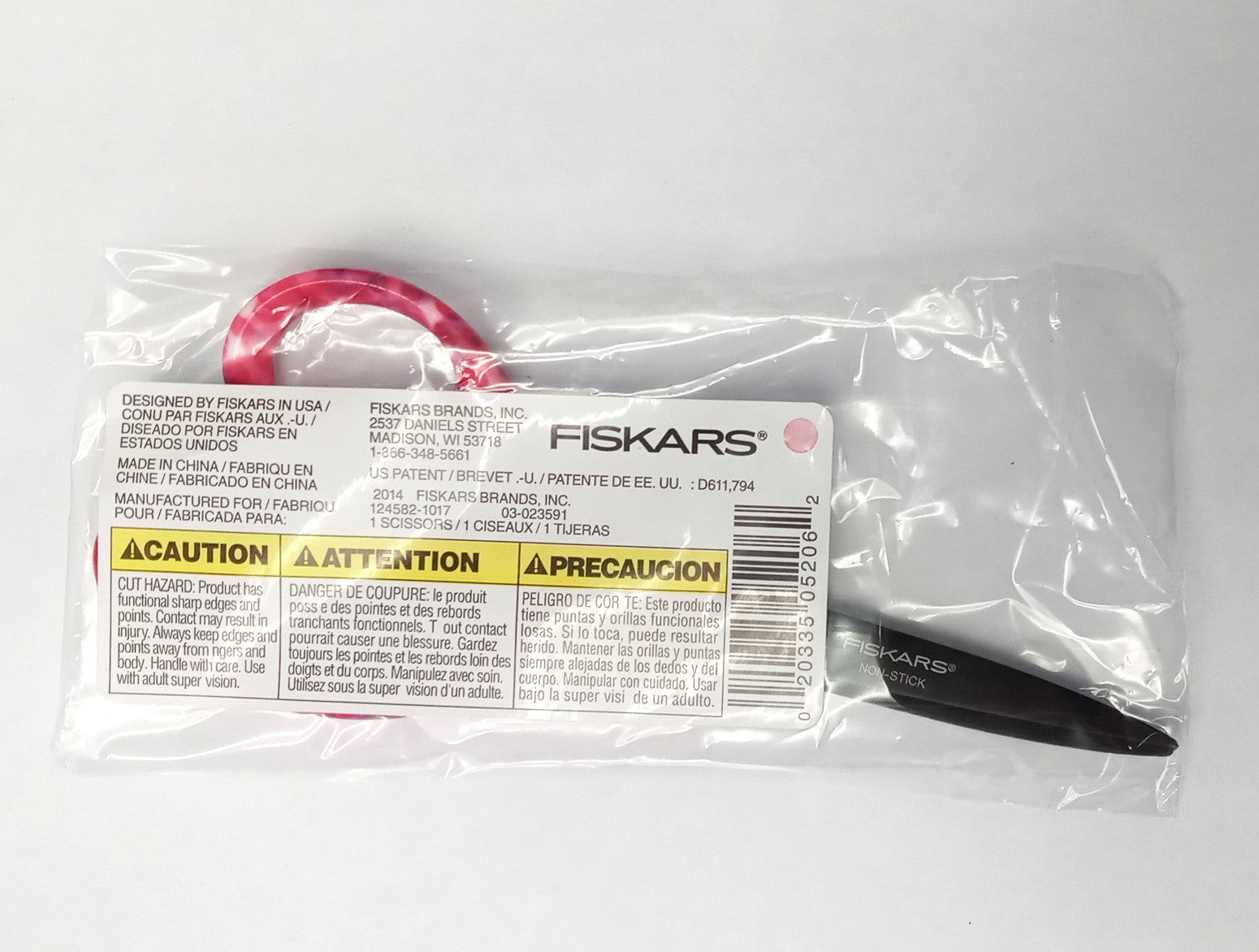 Fiskars 7" Student Precision Scissors Non-Stick Coating, Pink Dots 124582-1017