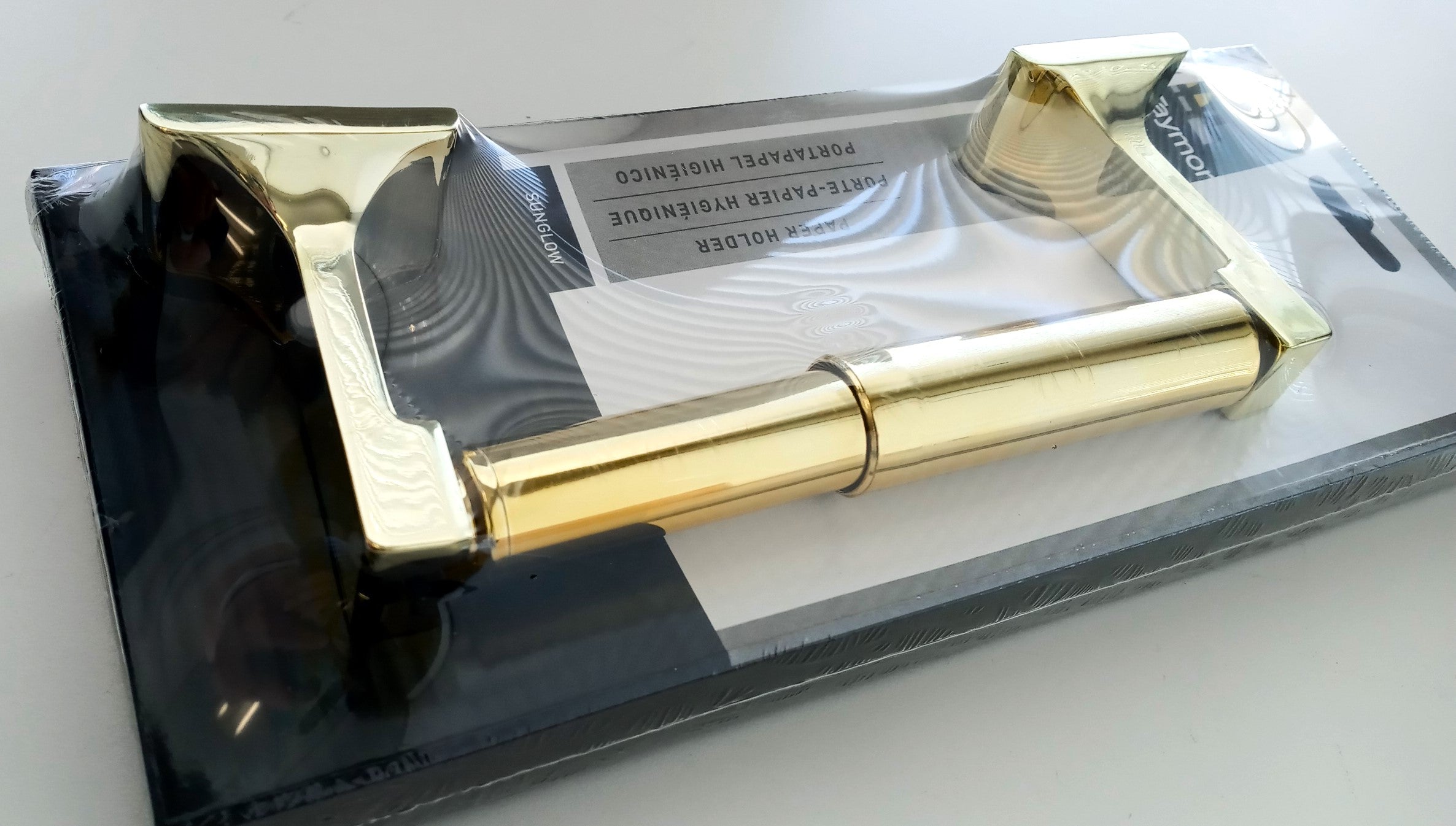 Taymor Sunglow Toilet Paper Holder Polished Brass Color 02-D9408PB