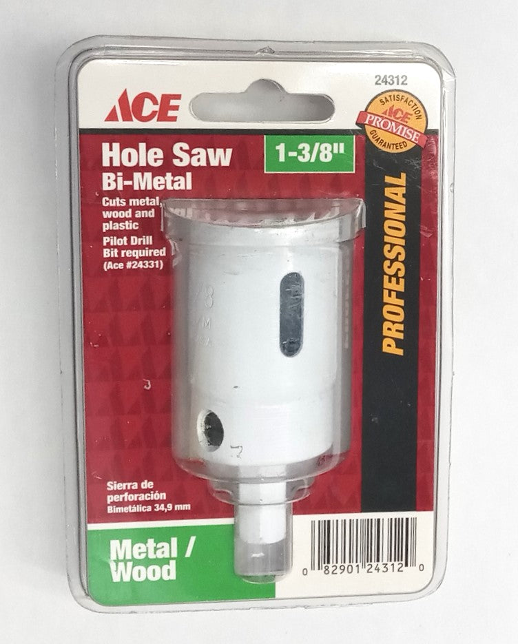ACE 1-3/8" Bi-Metal Hole Saw with Arbor 24312 #HW