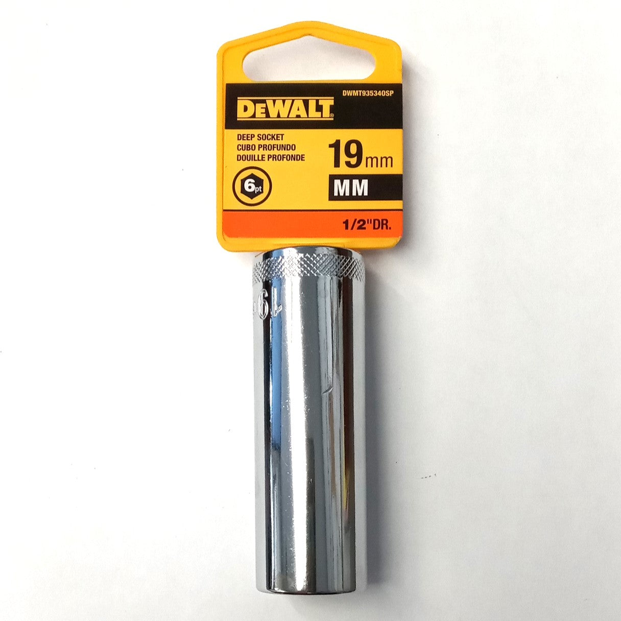 DeWalt 19mm Deep Socket 6-Point 1/2" Drive DWMT935340SP