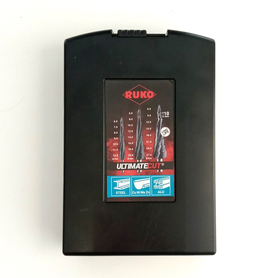 RUKO 101087PRO 3-Pc Step Drill Set 6 - 12mm 6 - 20mm 6 - 27mm HSS 101087 Germany