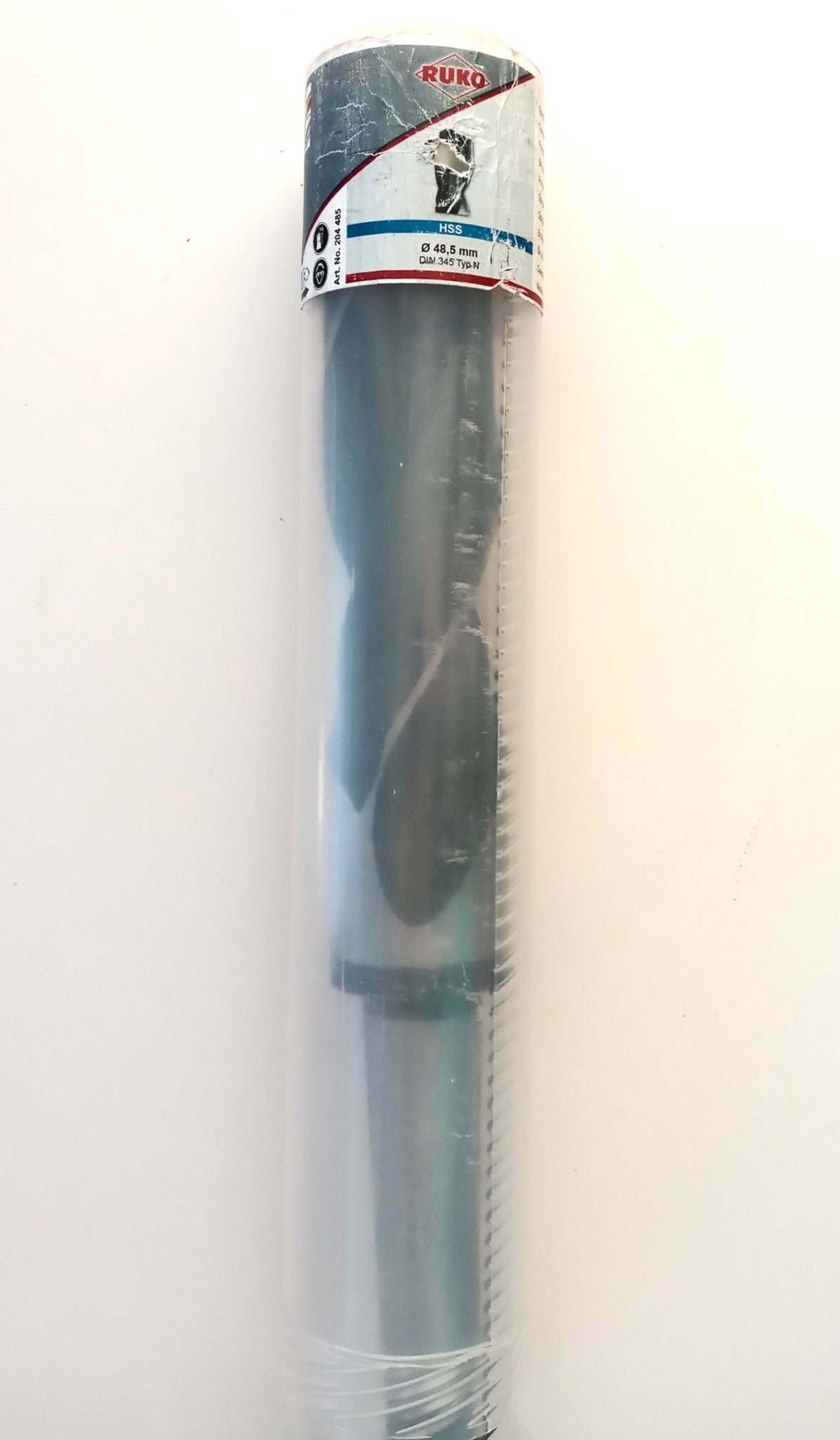 RUKO Spiral Drill Bit 48.5mm Conical Handle DIN 345 TYP N HSS Morse Taper 204485