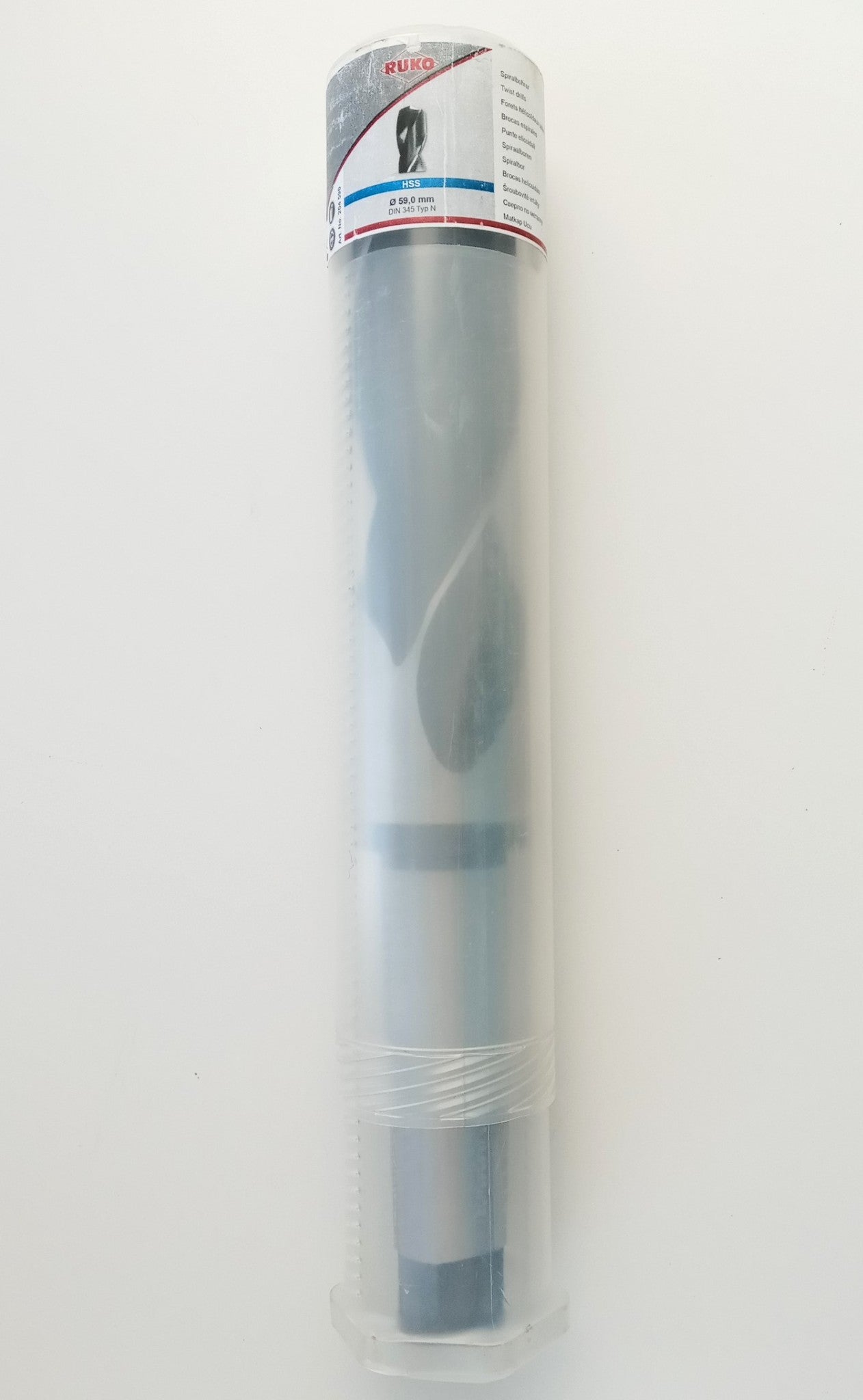 RUKO Spiral Drill Bit 59mm Conical Handle DIN 345 TYPE N HSS Morse Taper 204590