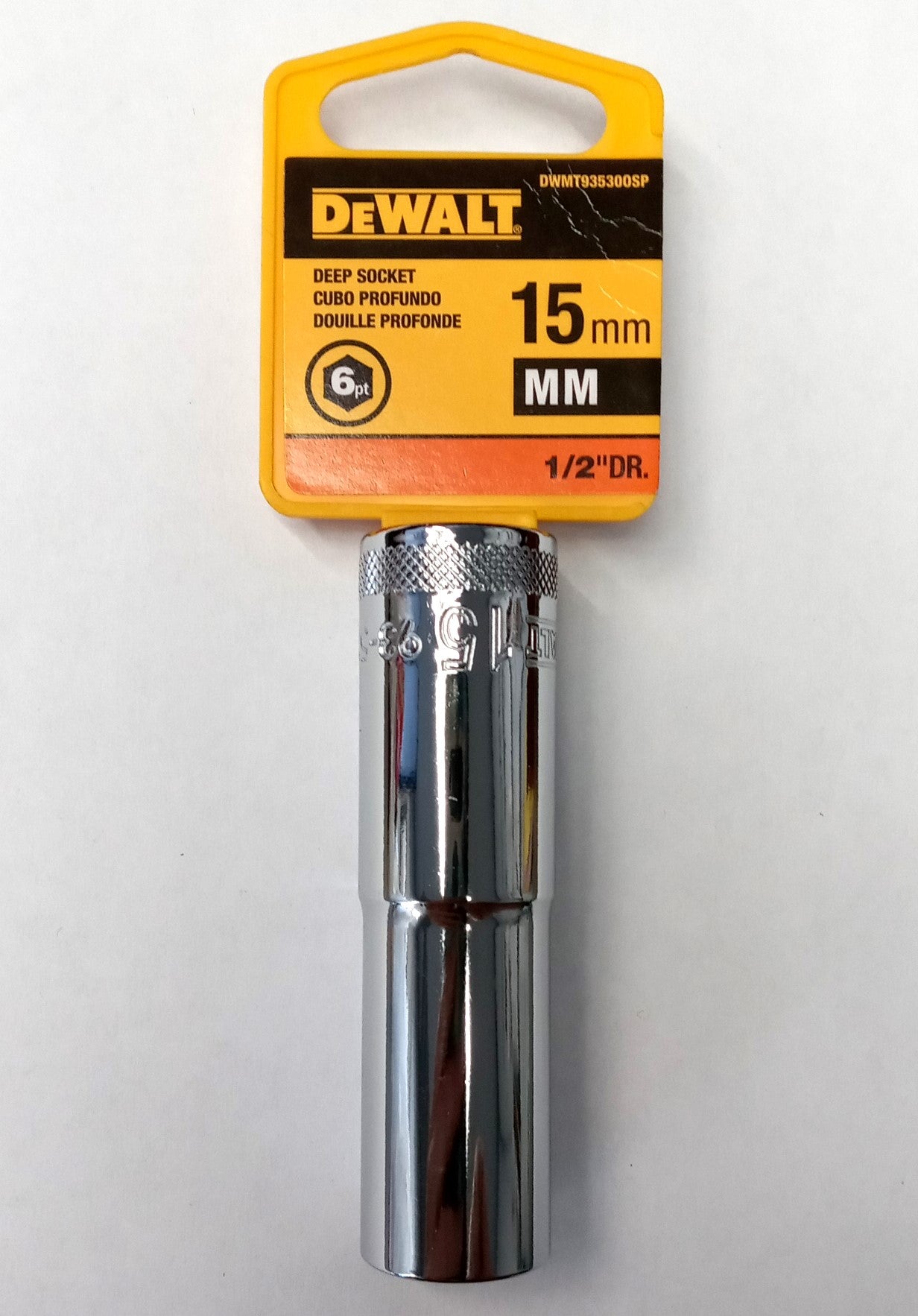 DeWalt 15mm Deep Socket 6-Point 1/2" Drive DWMT935300SP