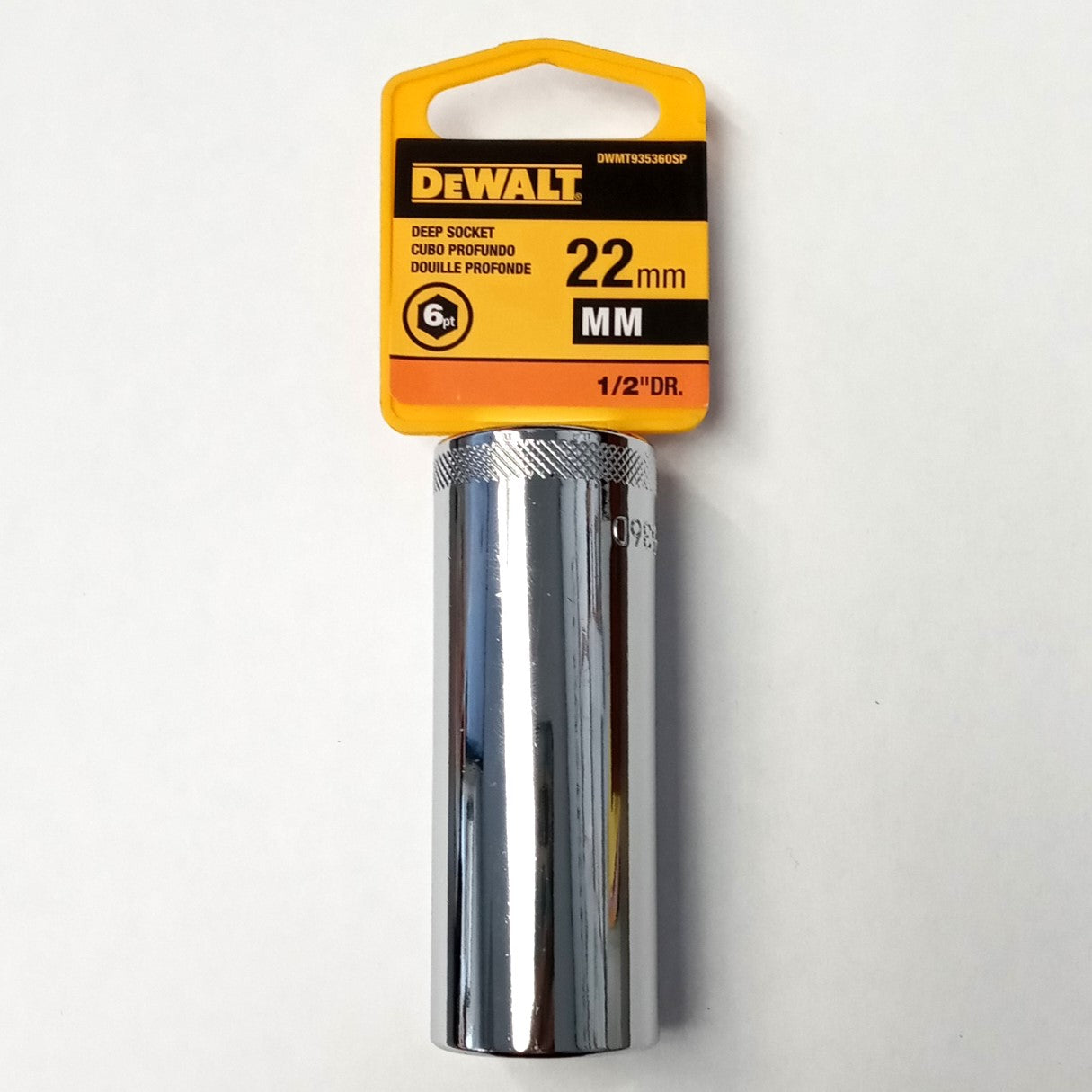 DeWalt 22mm Deep Socket 6-Point 1/2" Drive DWMT935360SP